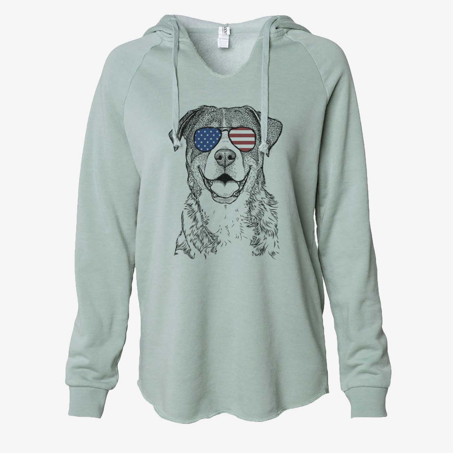 USA Leon the Greater Swiss Mountain Dog - Cali Wave Hooded Sweatshirt