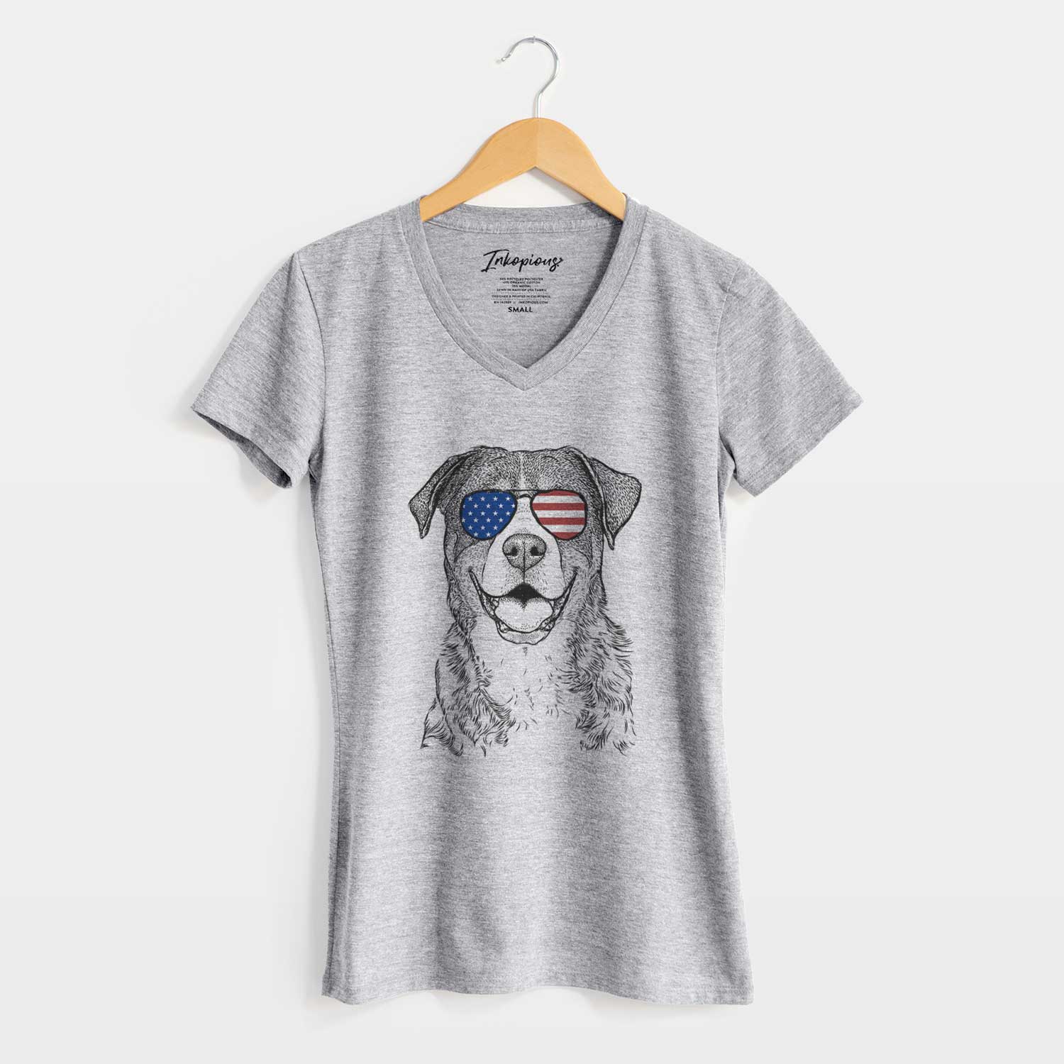 USA Leon the Greater Swiss Mountain Dog - Women's Perfect V-neck Shirt