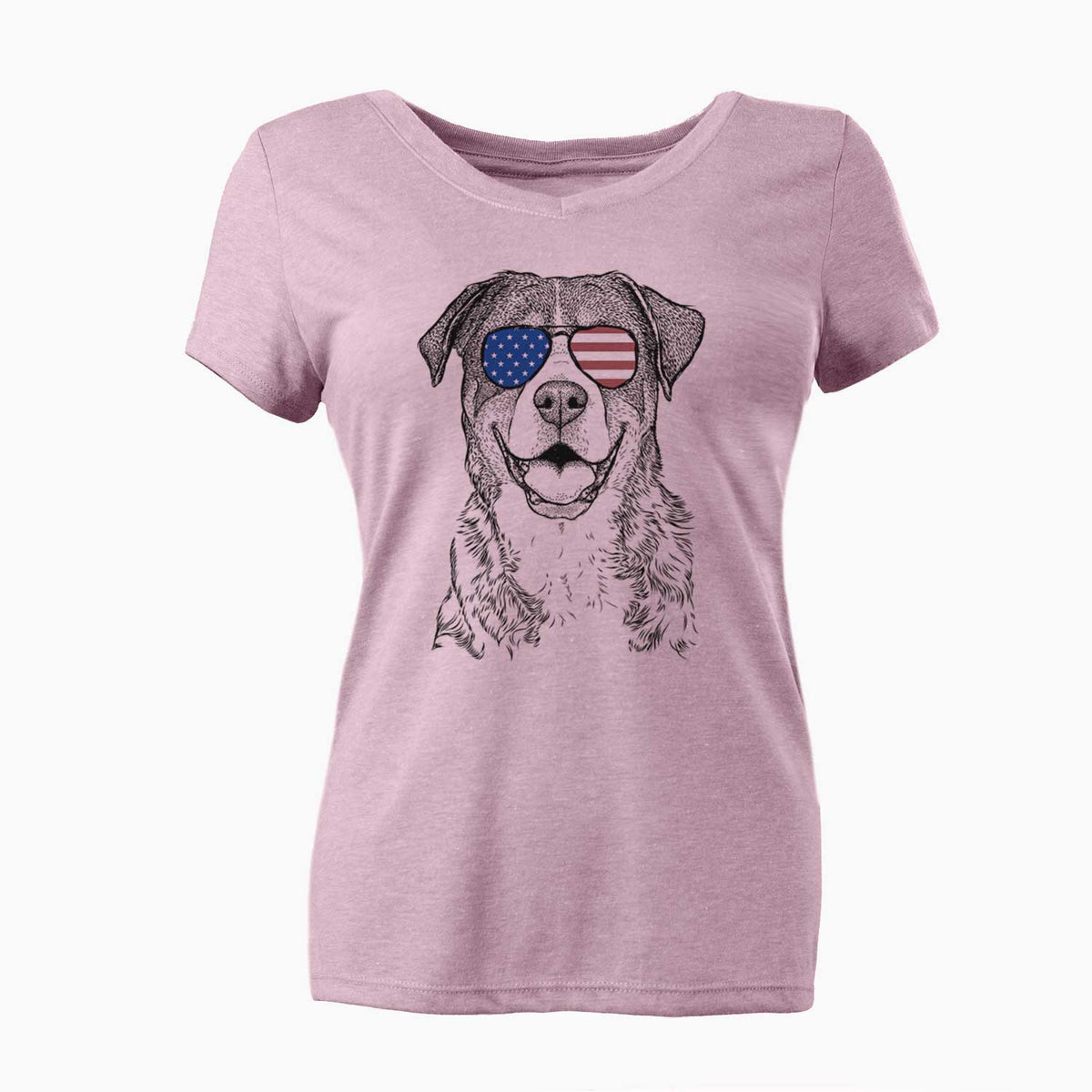 USA Leon the Greater Swiss Mountain Dog - Women's Perfect V-neck Shirt