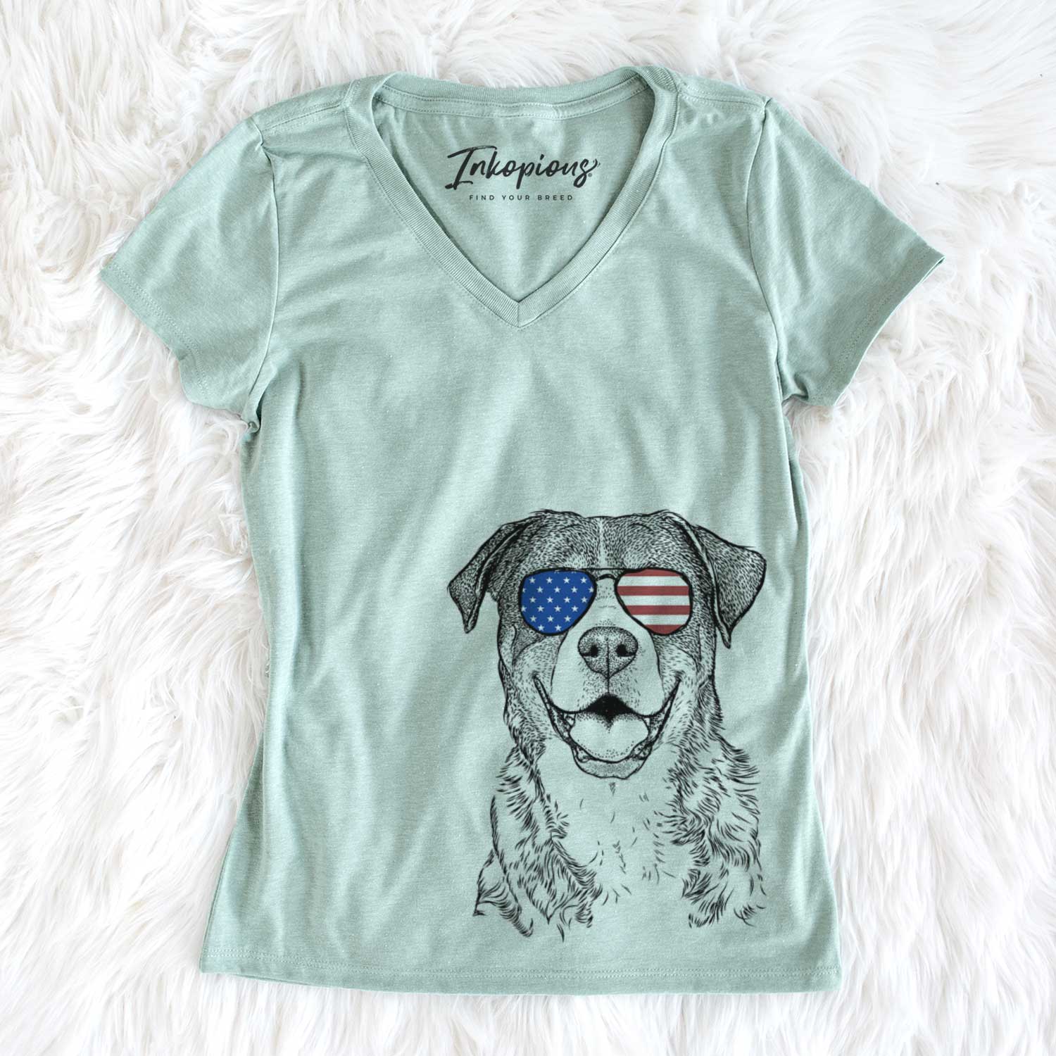 USA Leon the Greater Swiss Mountain Dog - Women's Perfect V-neck Shirt