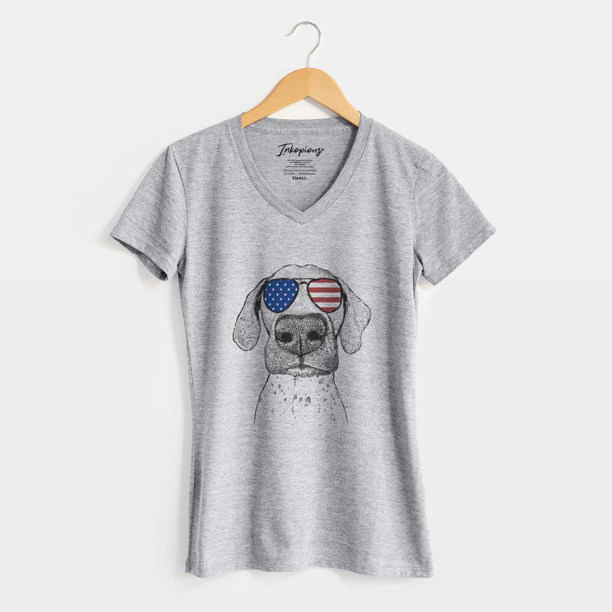 USA Leroy the German Shorthaired Pointer - Women&#39;s Perfect V-neck Shirt