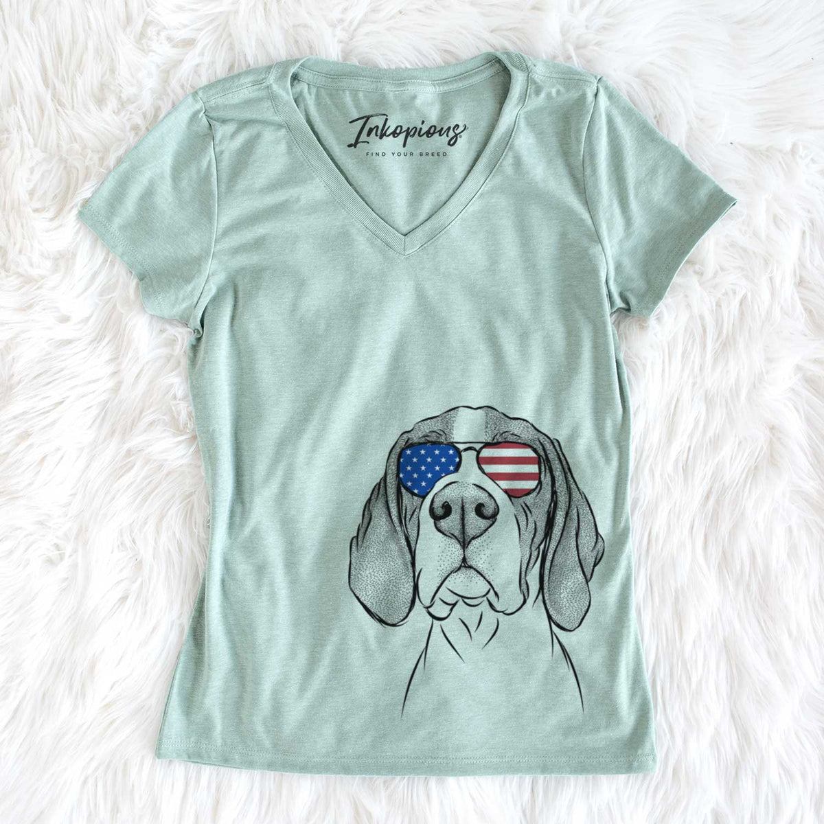 USA Liam the English Pointer - Women's Perfect V-neck Shirt
