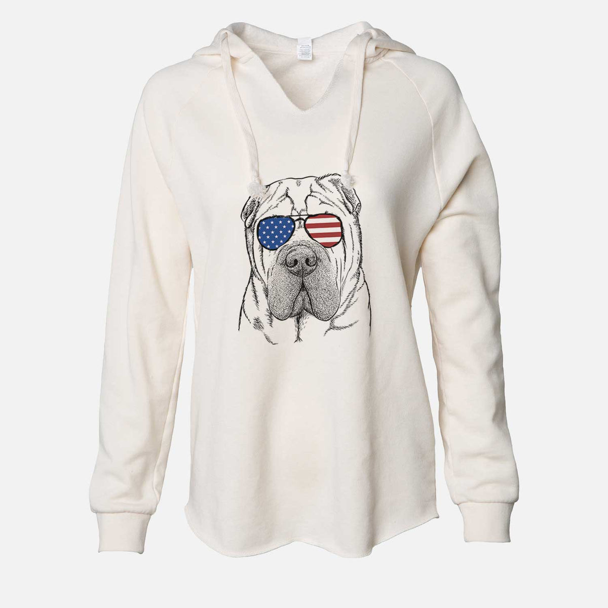 USA Lilly the Shar Pei - Cali Wave Hooded Sweatshirt