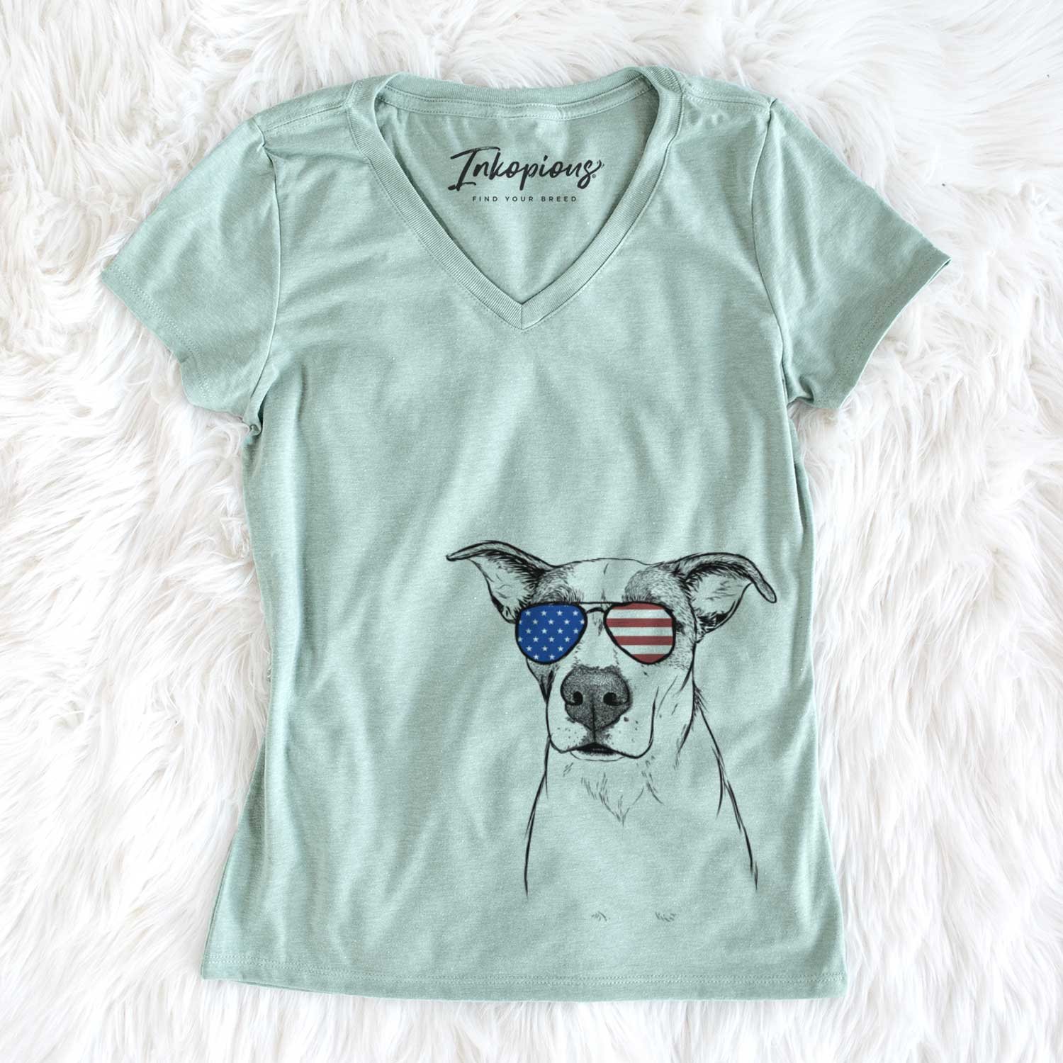 USA Lily the Mixed Breed - Women's Perfect V-neck Shirt