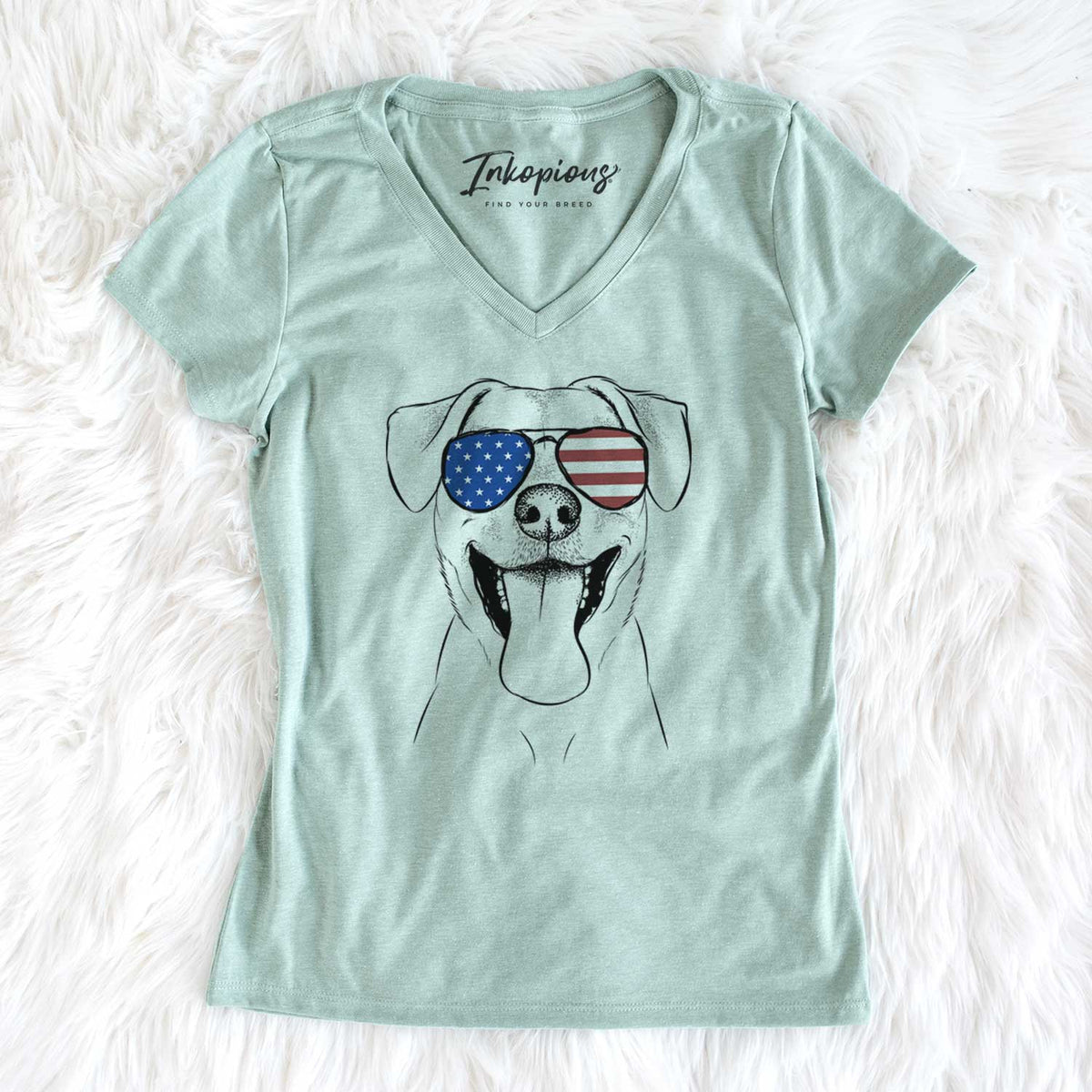 USA Lily Estelle the Mixed Breed - Women's Perfect V-neck Shirt