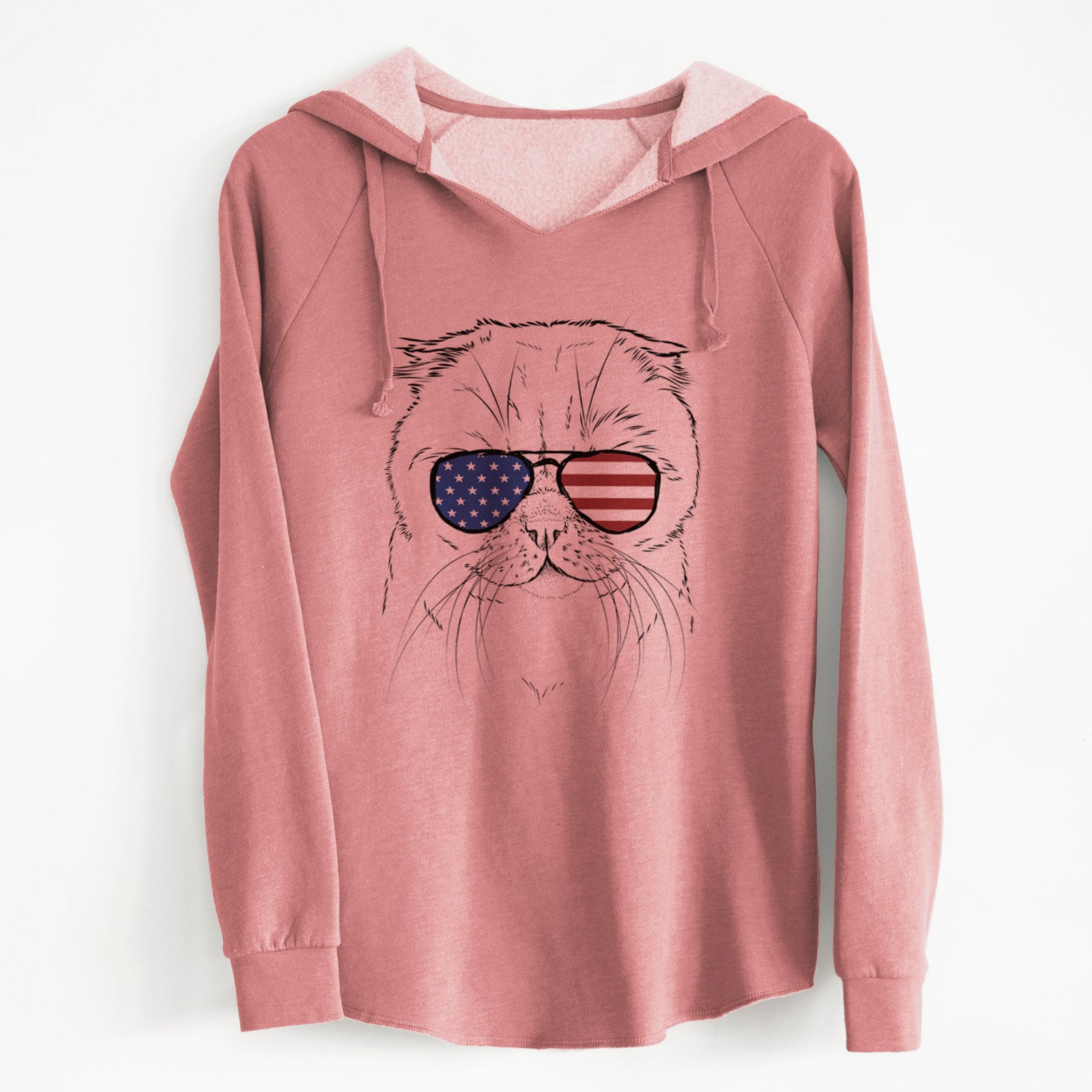 USA Lina the Exotic Fold Cat - Cali Wave Hooded Sweatshirt