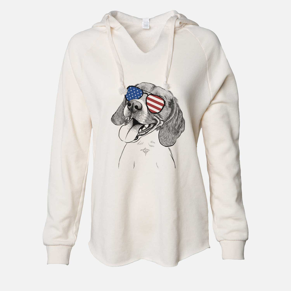 USA Little Bandit the Beagle - Cali Wave Hooded Sweatshirt
