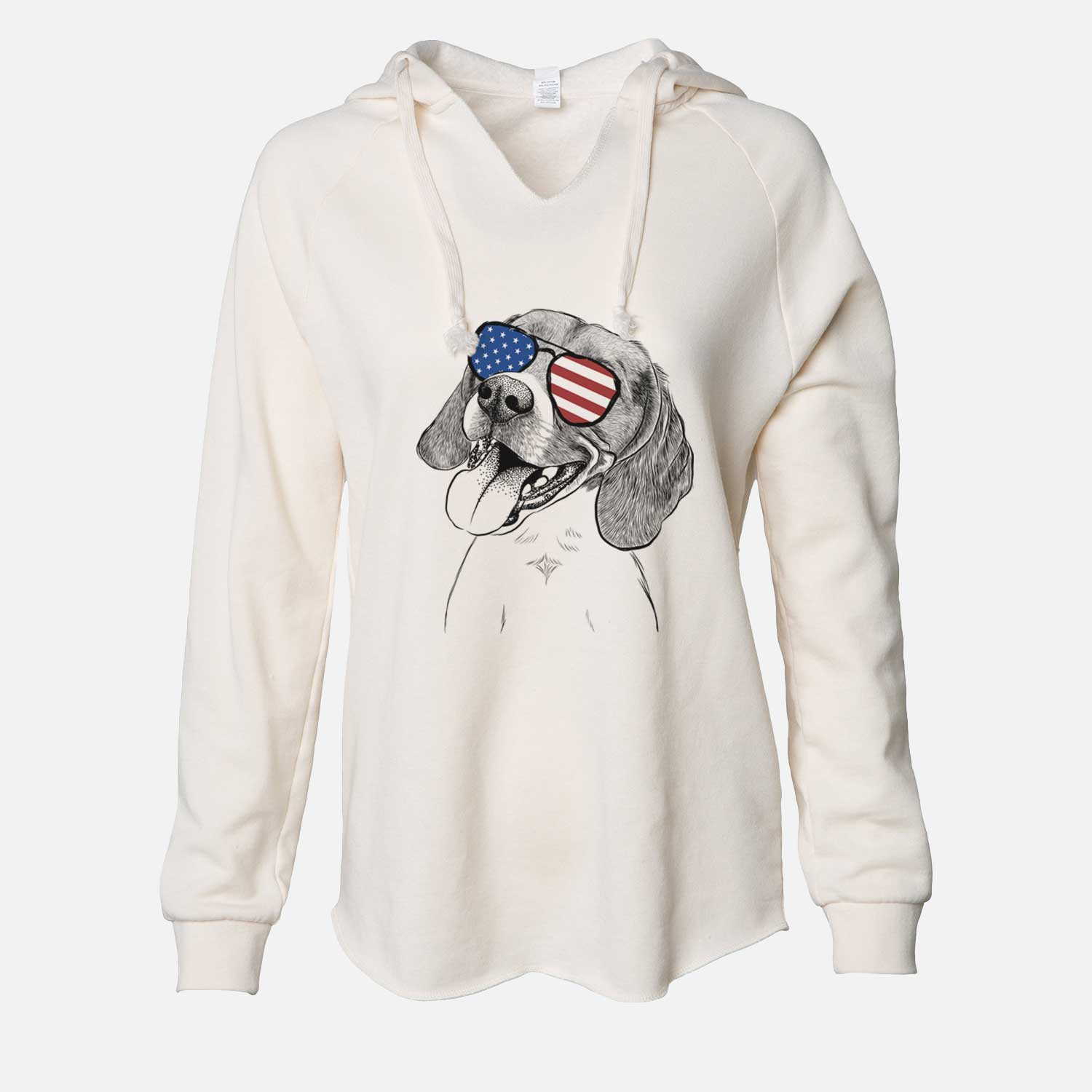 USA Little Bandit the Beagle - Cali Wave Hooded Sweatshirt
