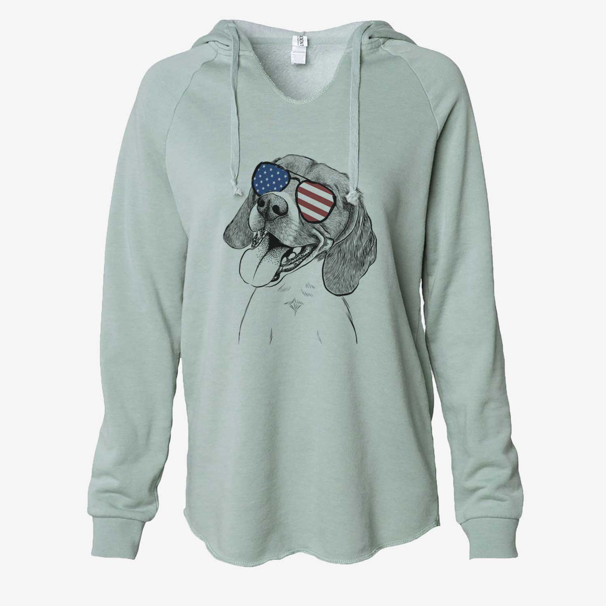 USA Little Bandit the Beagle - Cali Wave Hooded Sweatshirt