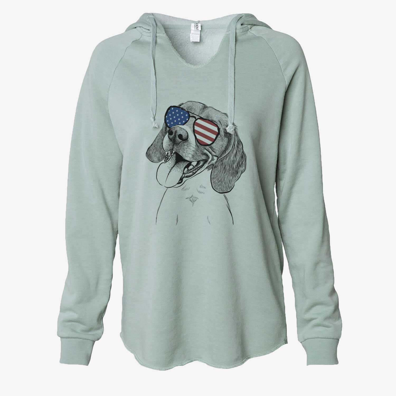USA Little Bandit the Beagle - Cali Wave Hooded Sweatshirt