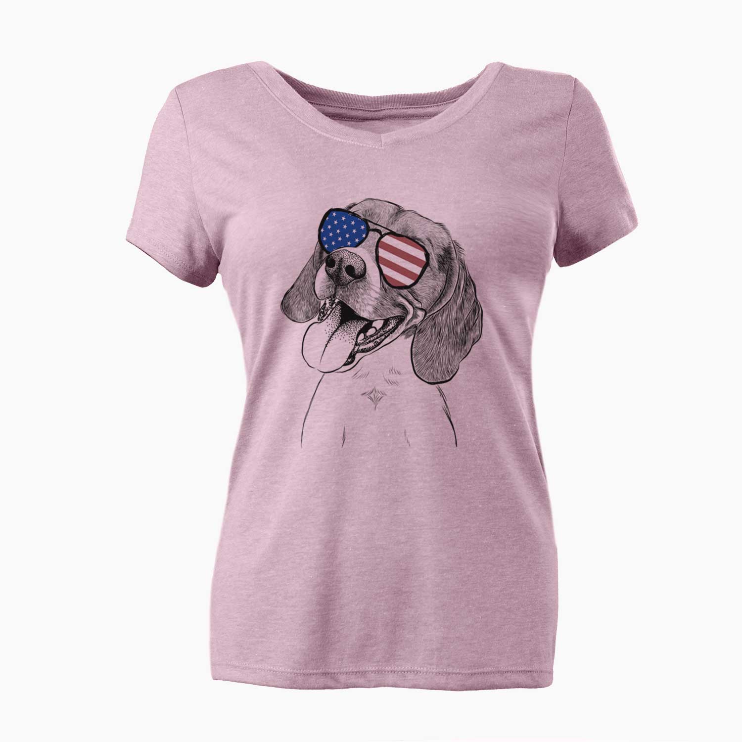 USA Little Bandit the Beagle - Women's Perfect V-neck Shirt