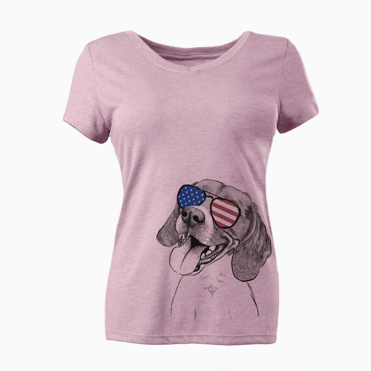 USA Little Bandit the Beagle - Women's Perfect V-neck Shirt