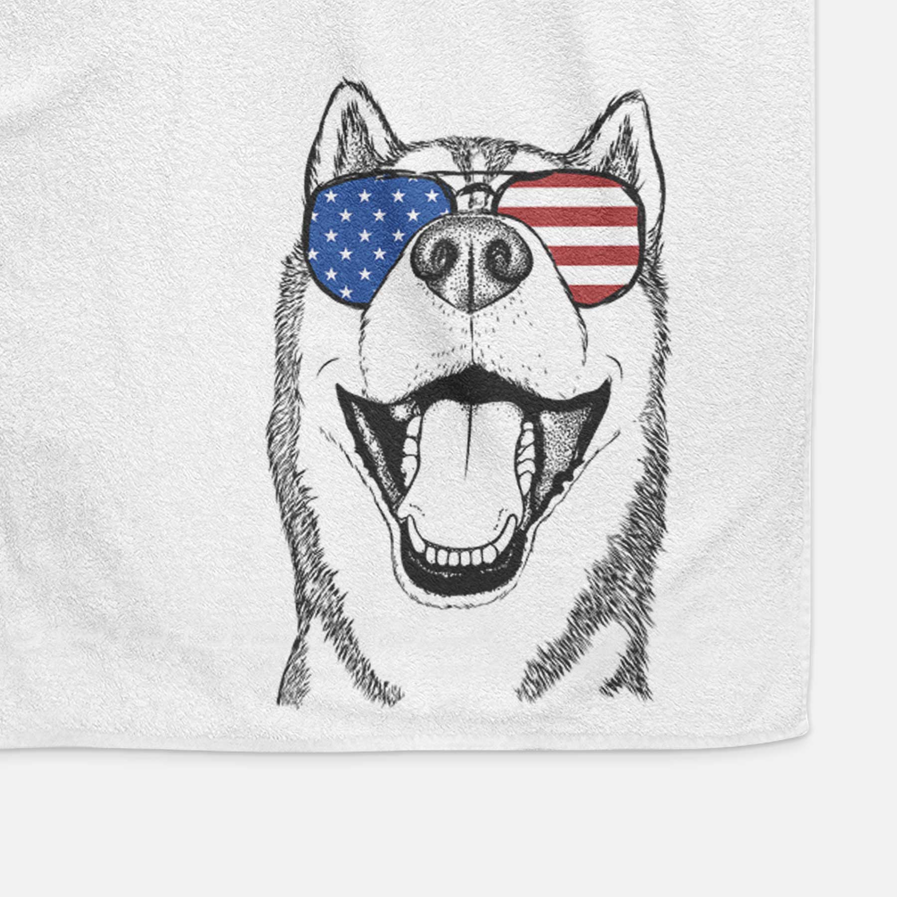 Little Country the Siberian Husky Decorative Hand Towel