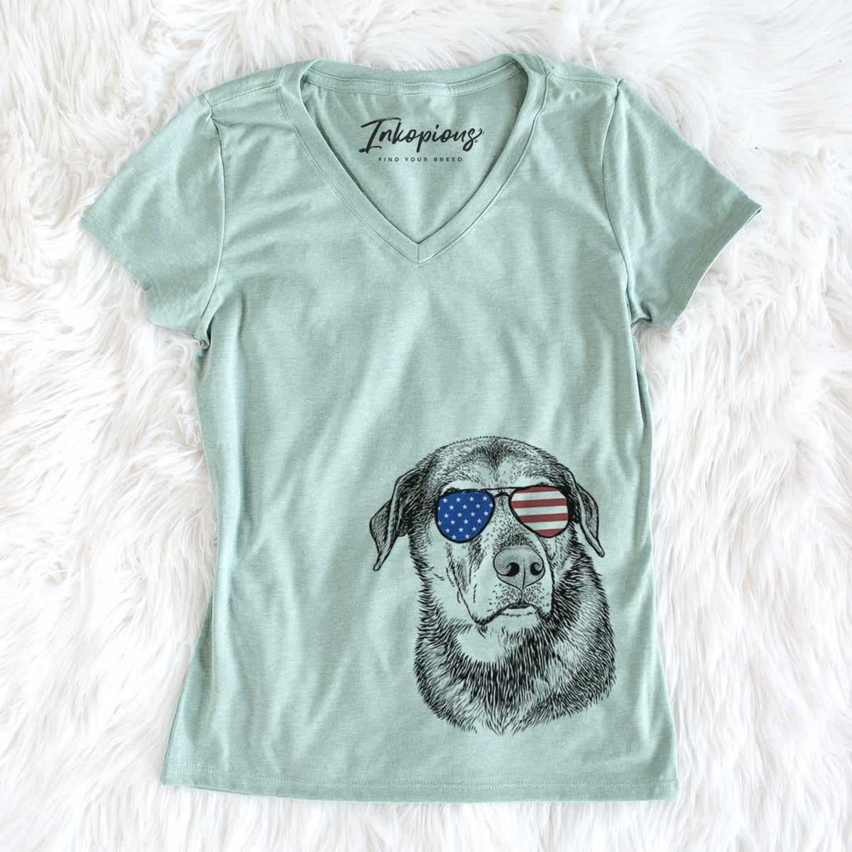 USA Lobo the Shepherd Mix - Women's Perfect V-neck Shirt
