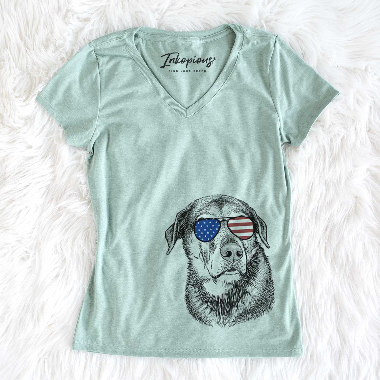 USA Lobo the Shepherd Mix - Women's Perfect V-neck Shirt