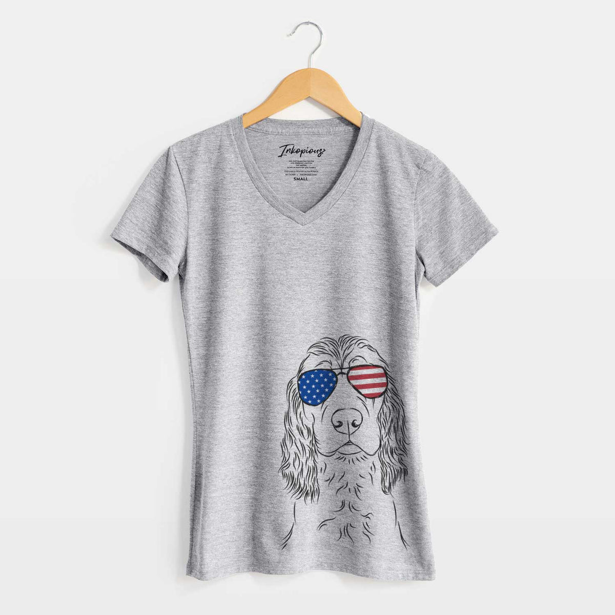 USA Logan the Cocker Spaniel - Women's Perfect V-neck Shirt
