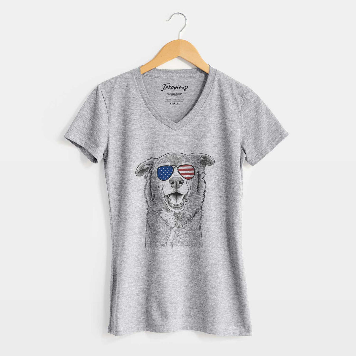 USA Logan the Rescue Mutt - Women&#39;s Perfect V-neck Shirt