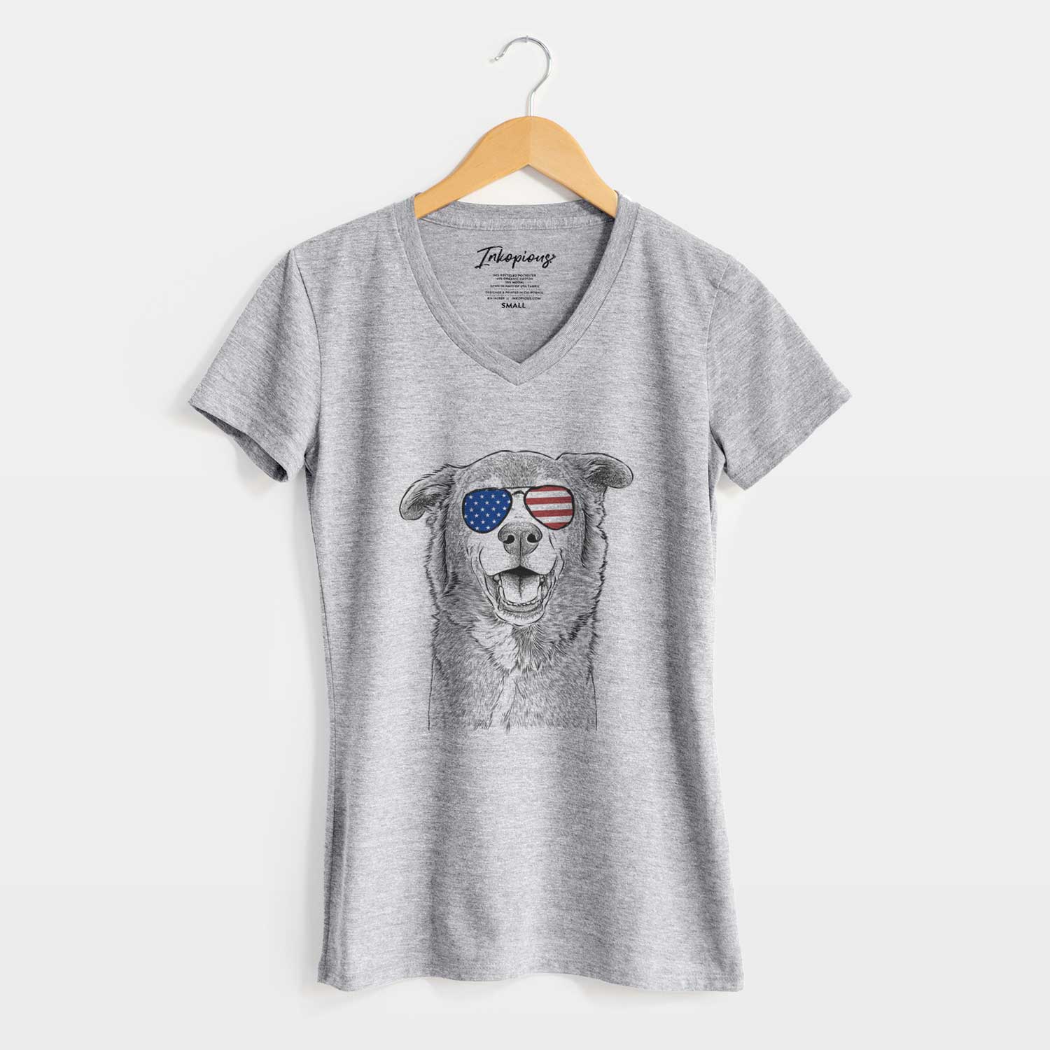 USA Logan the Rescue Mutt - Women's Perfect V-neck Shirt