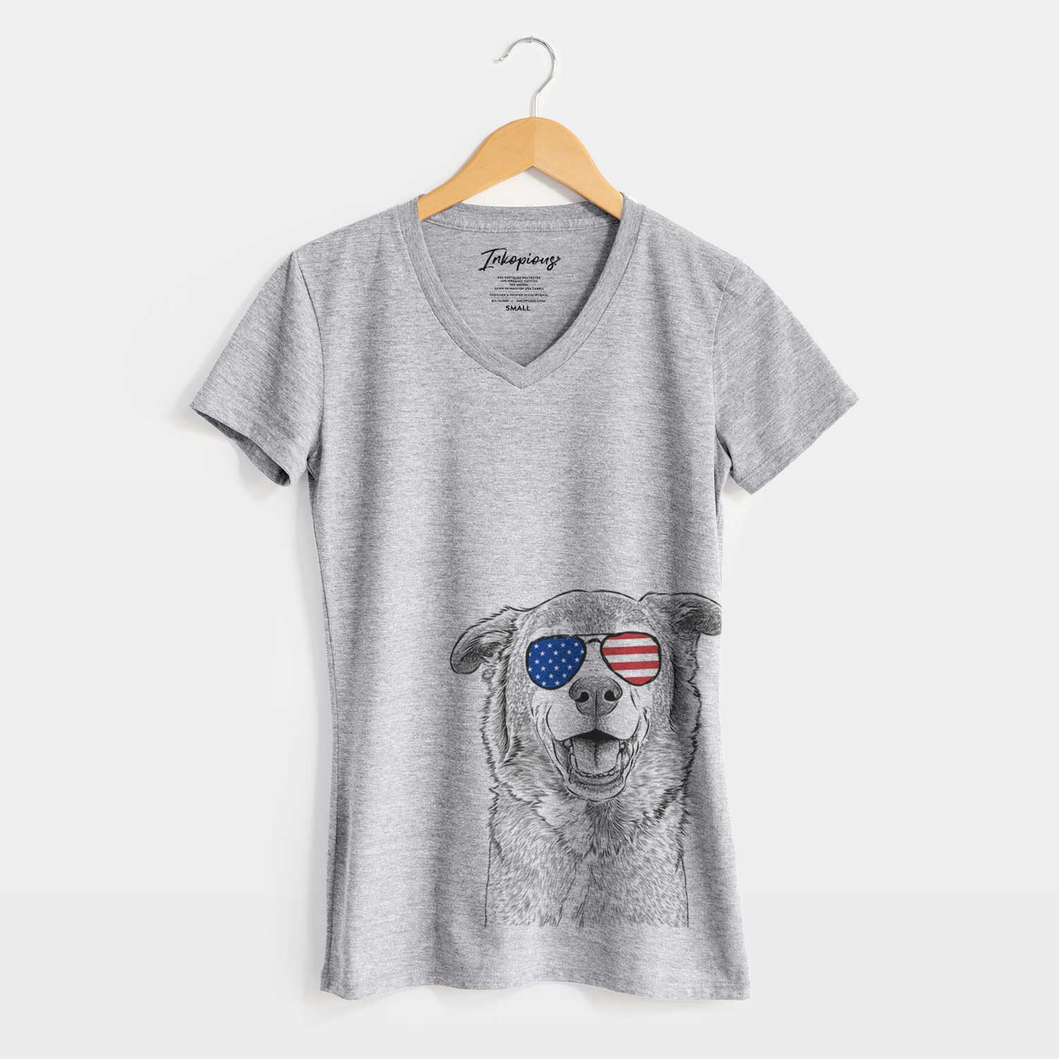 USA Logan the Rescue Mutt - Women's Perfect V-neck Shirt