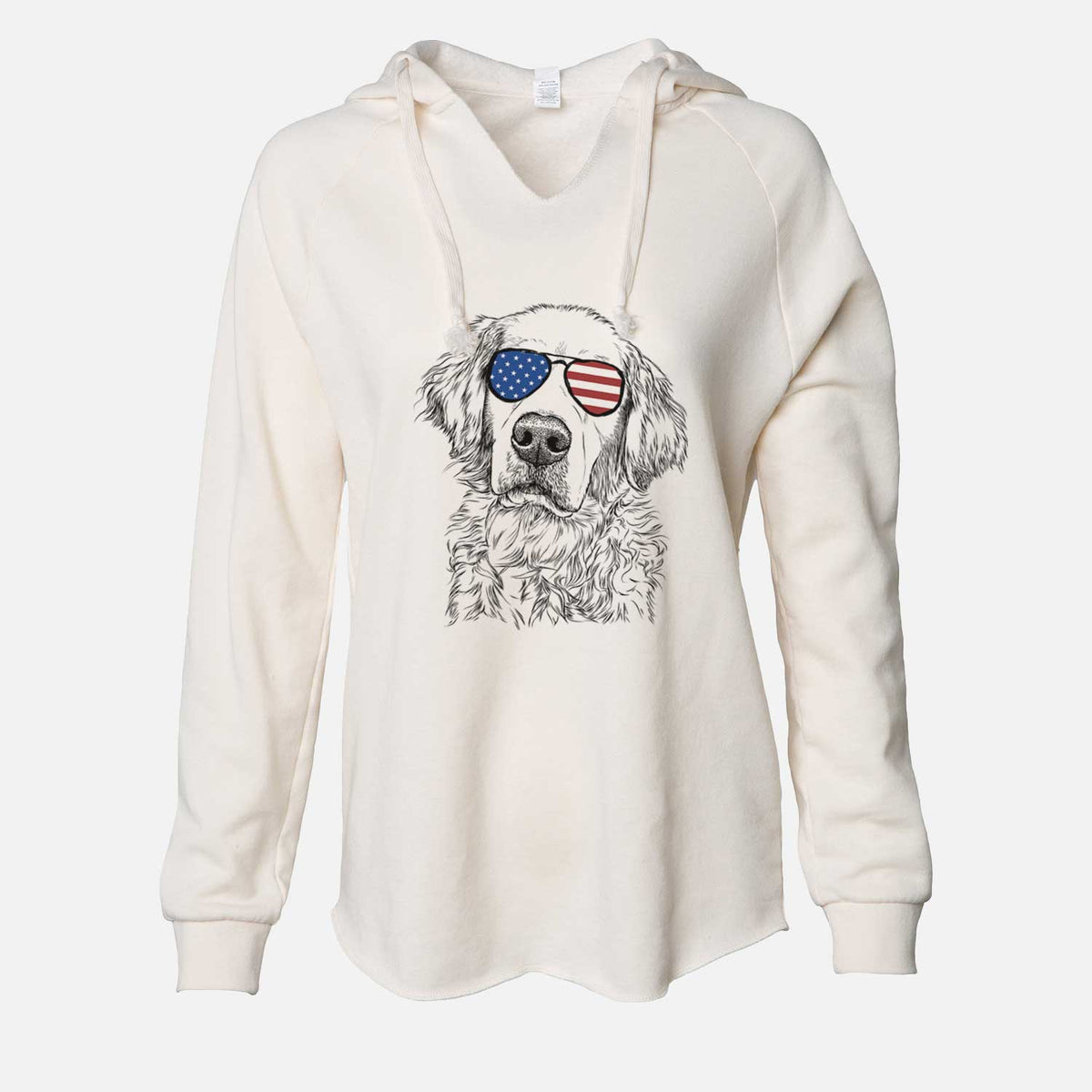 USA Loganator the Golden Retriever - Cali Wave Hooded Sweatshirt
