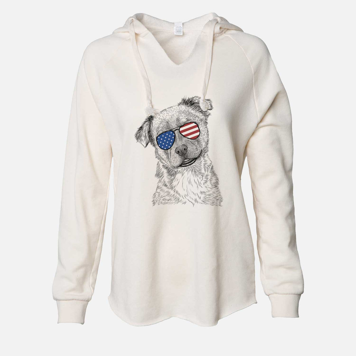 USA Loki Bear the Australian Cattle Dog Mix - Cali Wave Hooded Sweatshirt