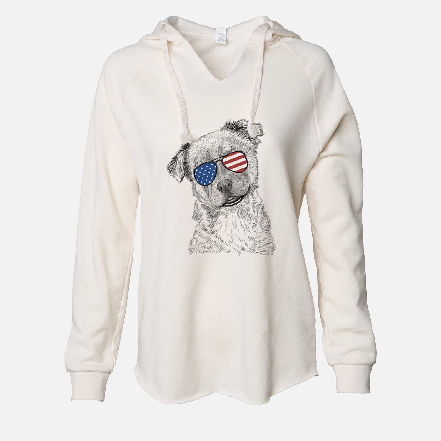 USA Loki Bear the Australian Cattle Dog Mix - Cali Wave Hooded Sweatshirt