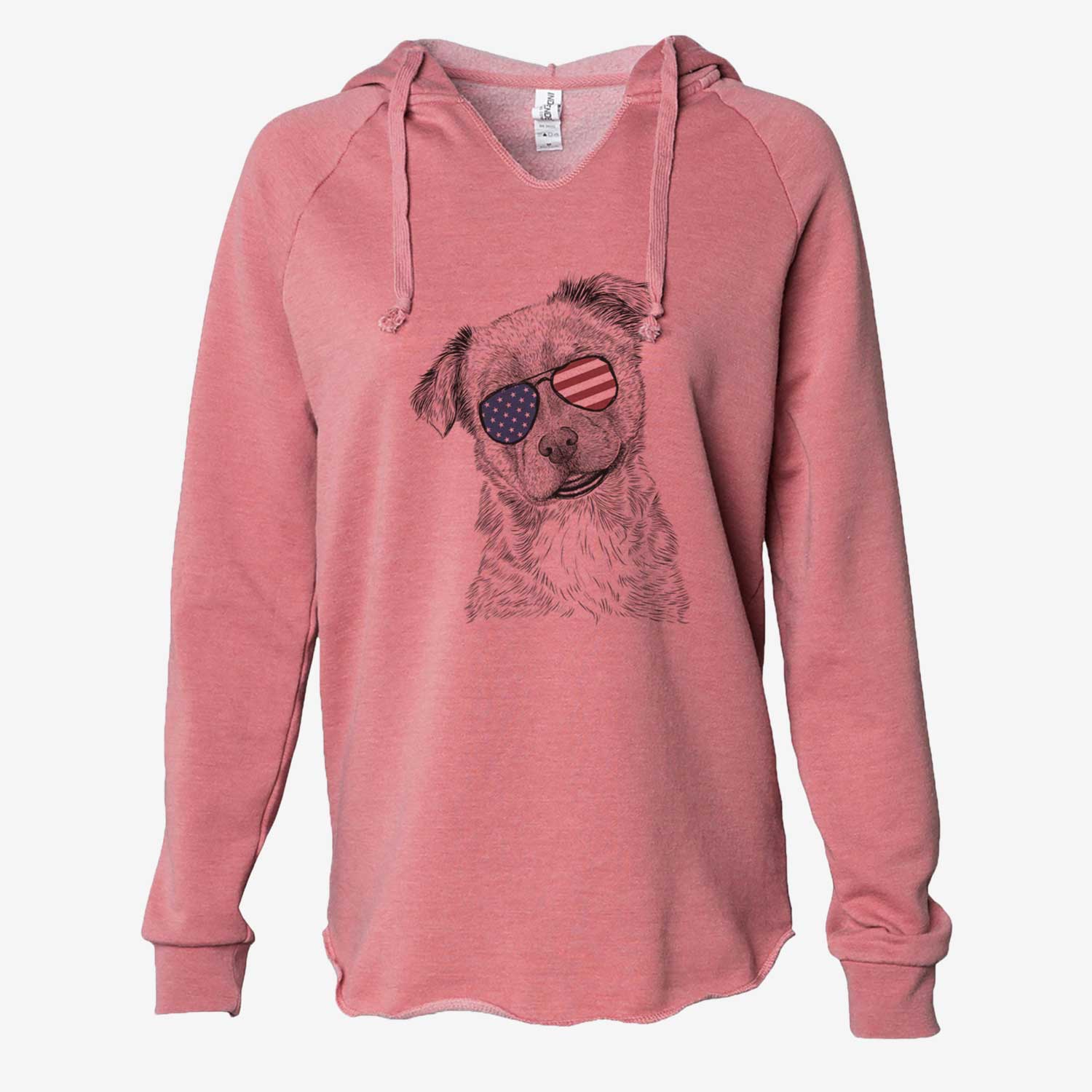 USA Loki Bear the Australian Cattle Dog Mix - Cali Wave Hooded Sweatshirt