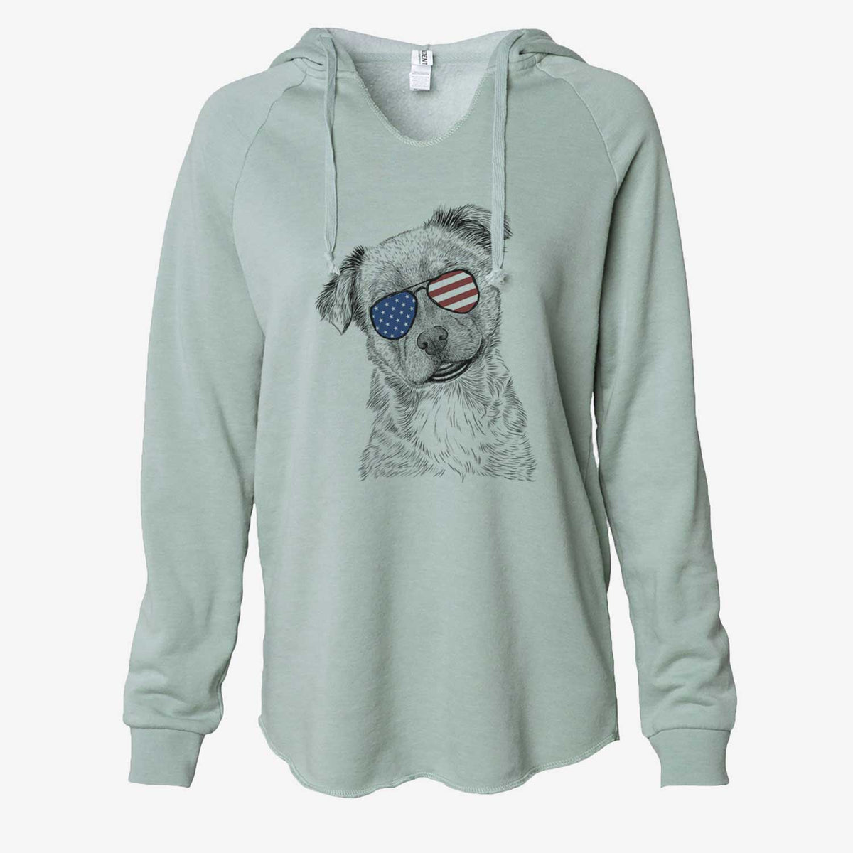 USA Loki Bear the Australian Cattle Dog Mix - Cali Wave Hooded Sweatshirt