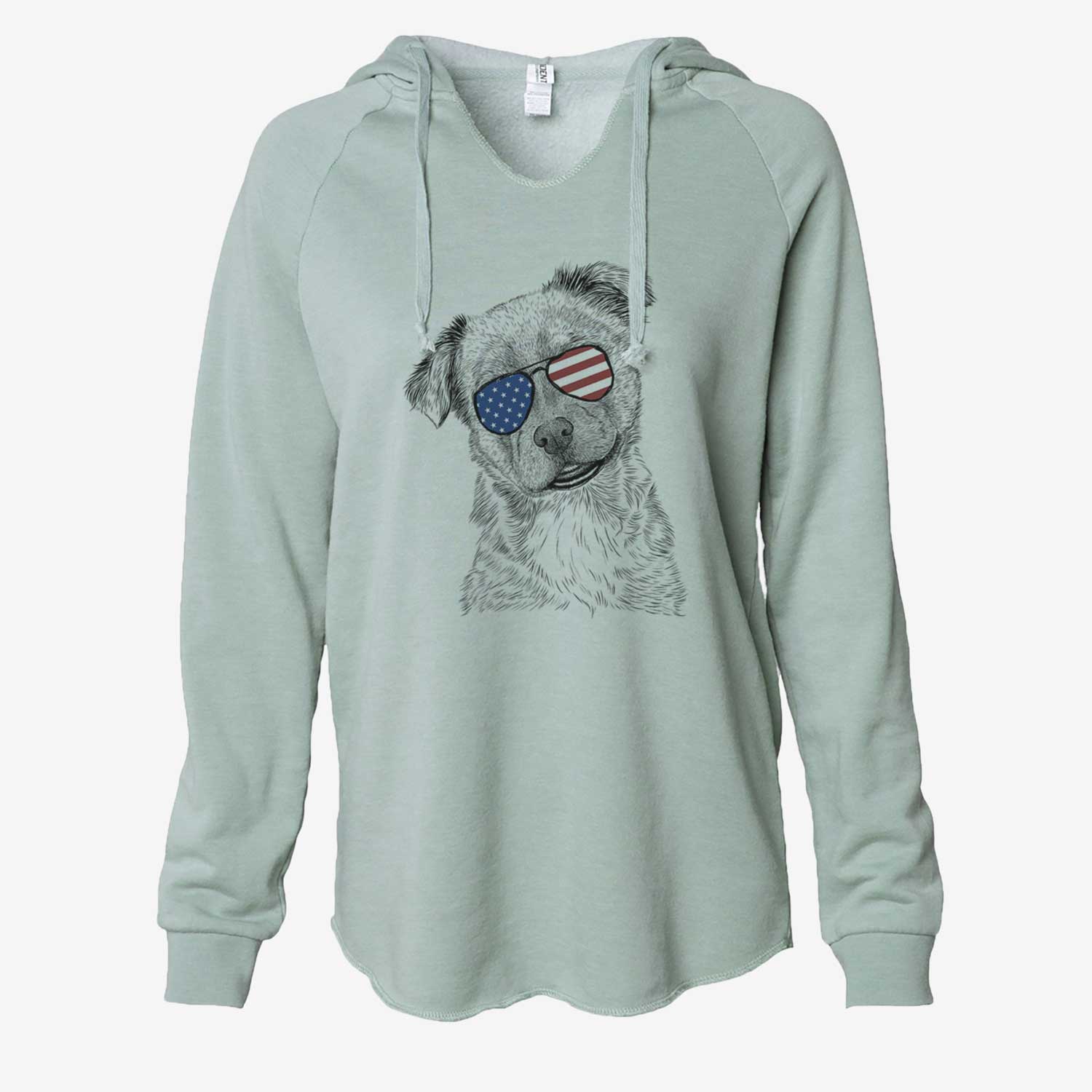 USA Loki Bear the Australian Cattle Dog Mix - Cali Wave Hooded Sweatshirt