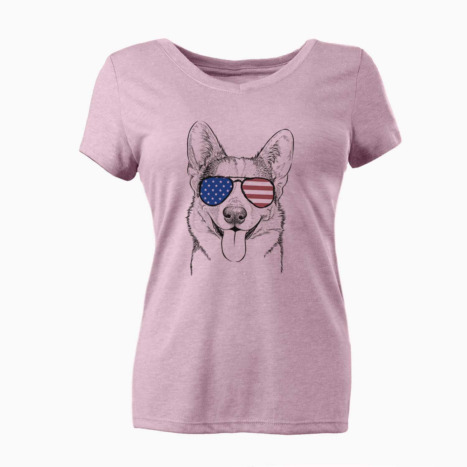 USA Loki the Corgi - Women's Perfect V-neck Shirt