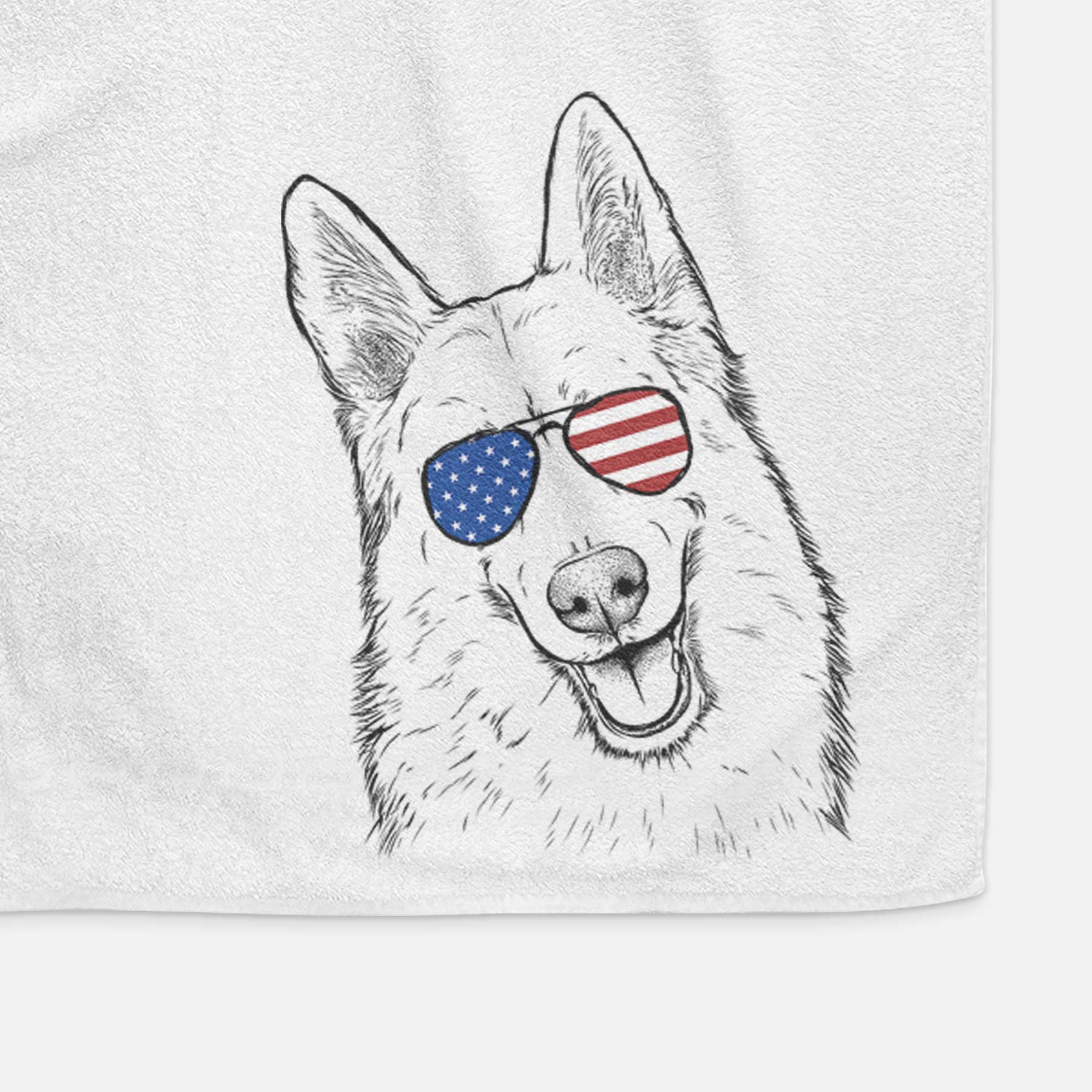 Loki the Husky Shepherd Mix Decorative Hand Towel