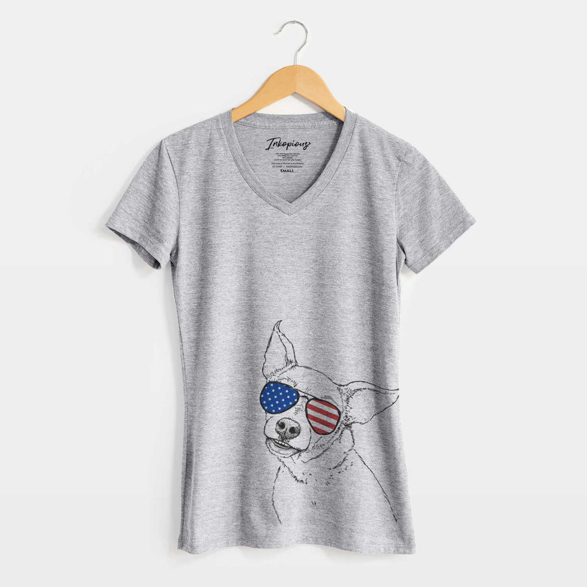 USA Lola the Chiweenie - Women's Perfect V-neck Shirt