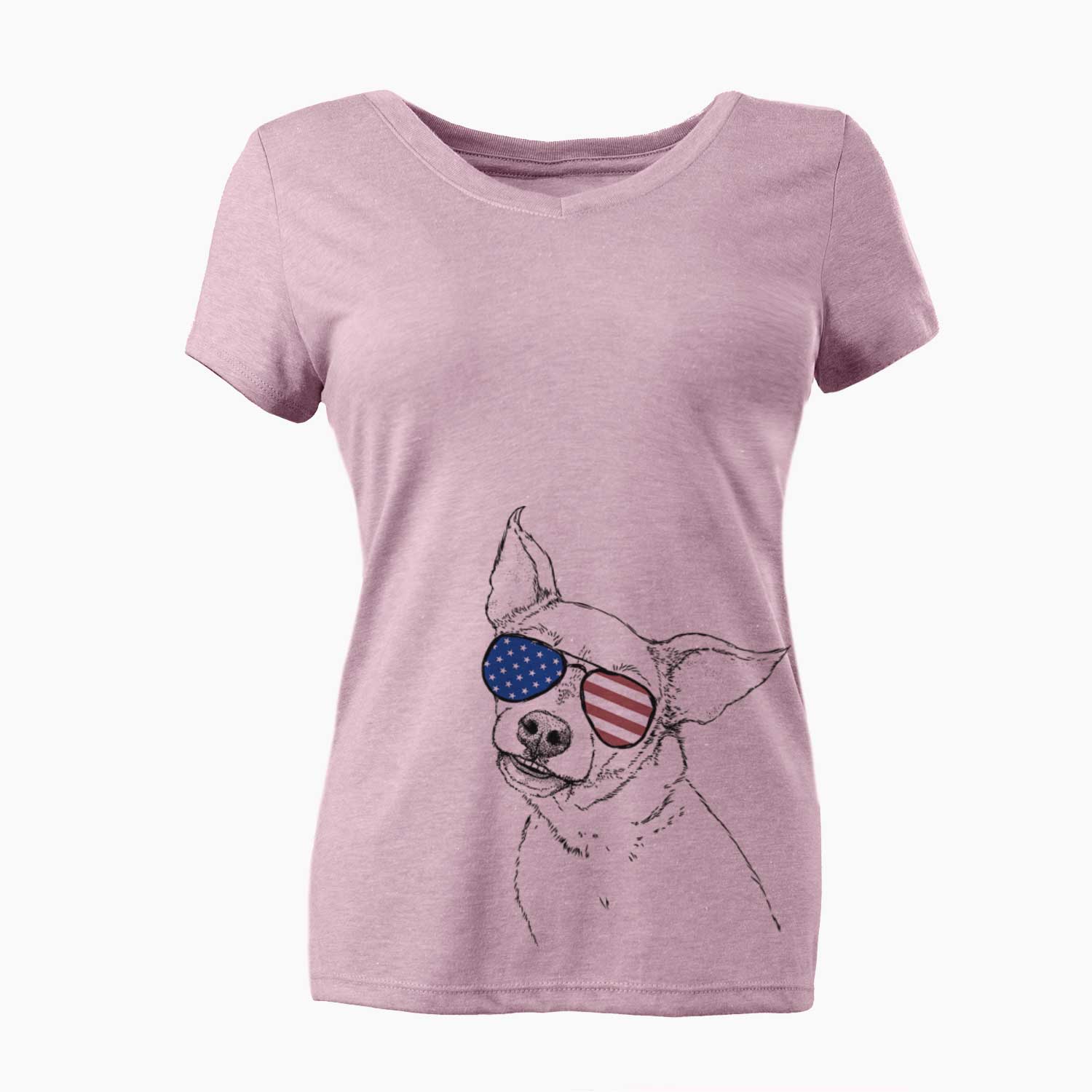 USA Lola the Chiweenie - Women's Perfect V-neck Shirt