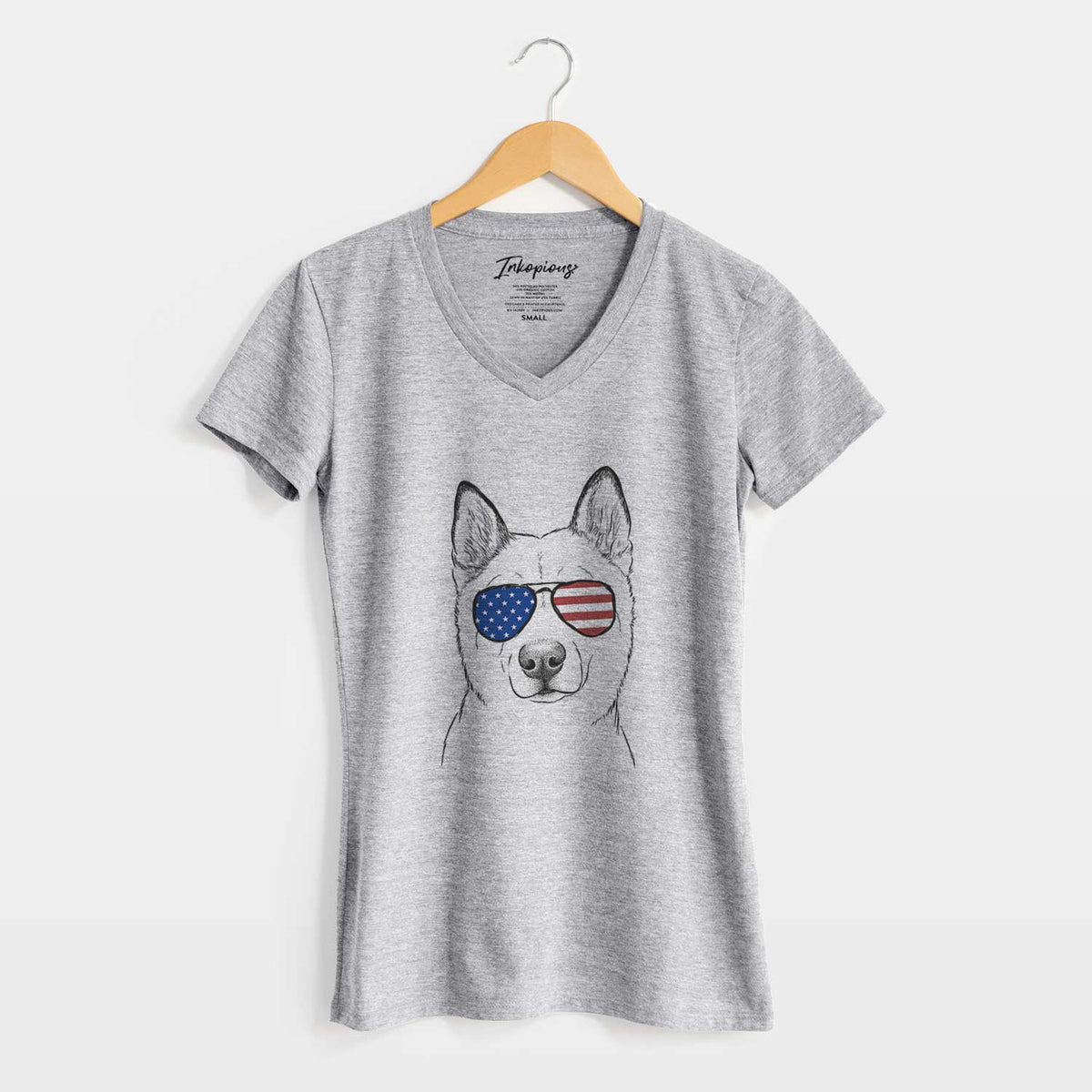 USA London the Siberian Husky - Women&#39;s Perfect V-neck Shirt