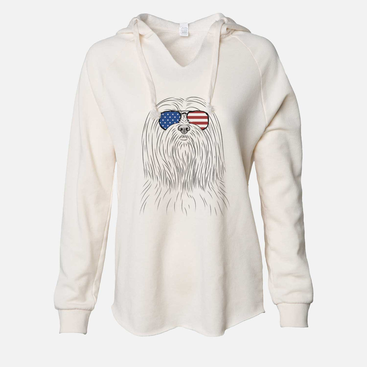 USA Lorenzo the Lhasa Apso - Cali Wave Hooded Sweatshirt