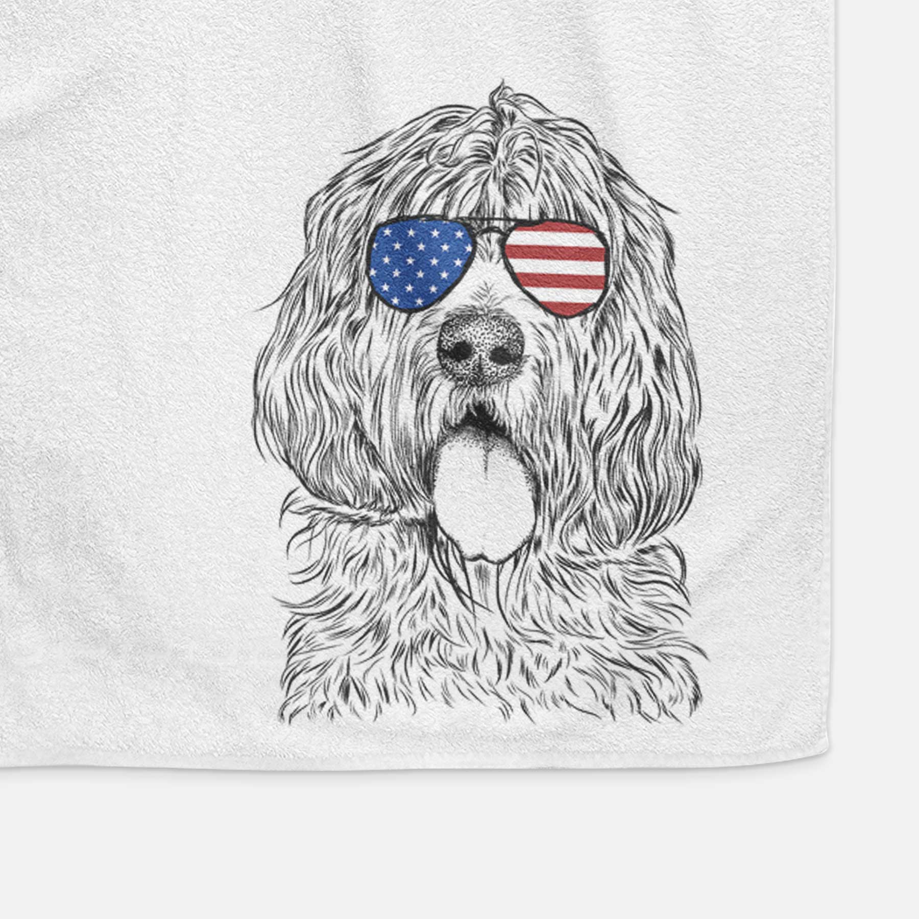 Lou the Otterhound Decorative Hand Towel