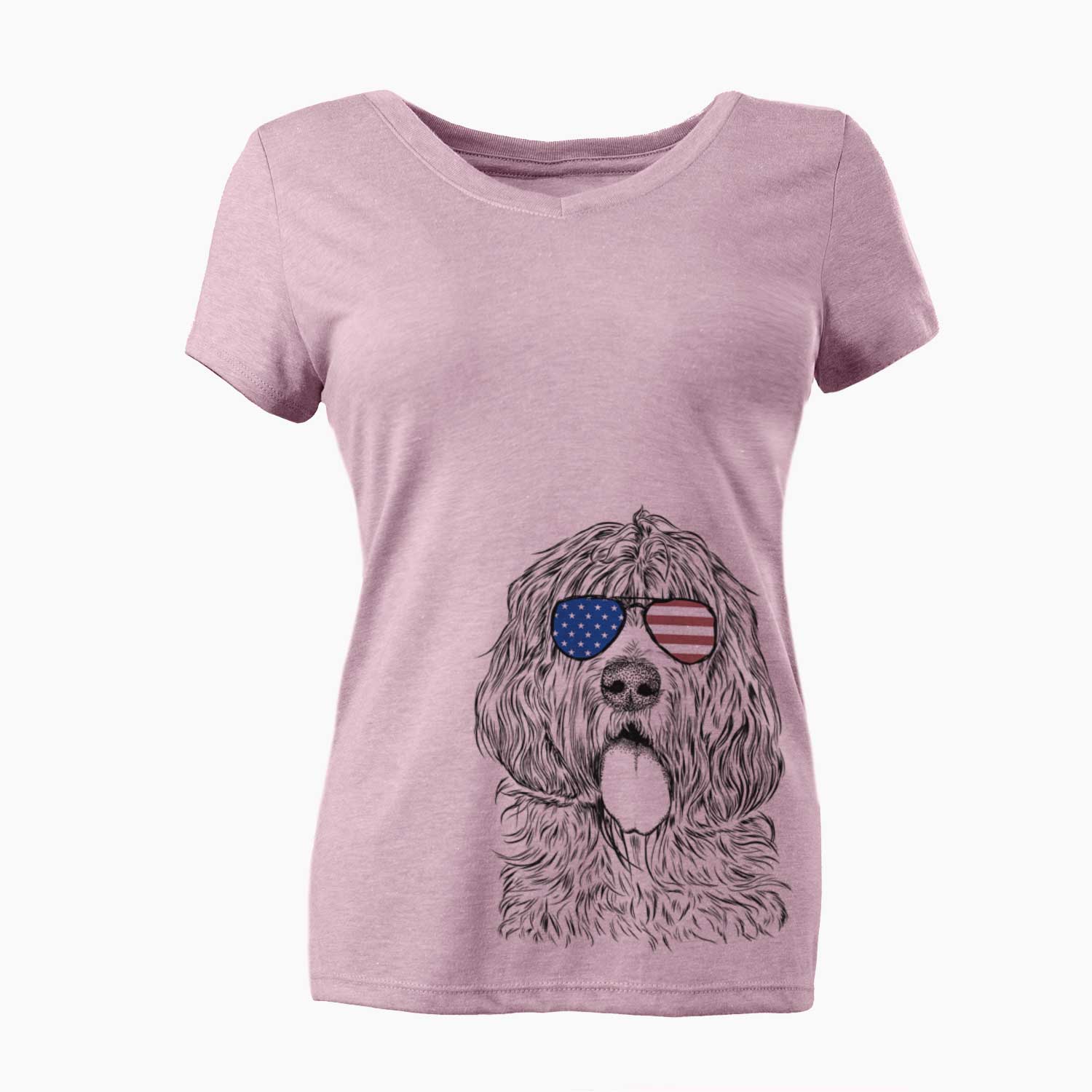 USA Lou the Otterhound - Women's Perfect V-neck Shirt