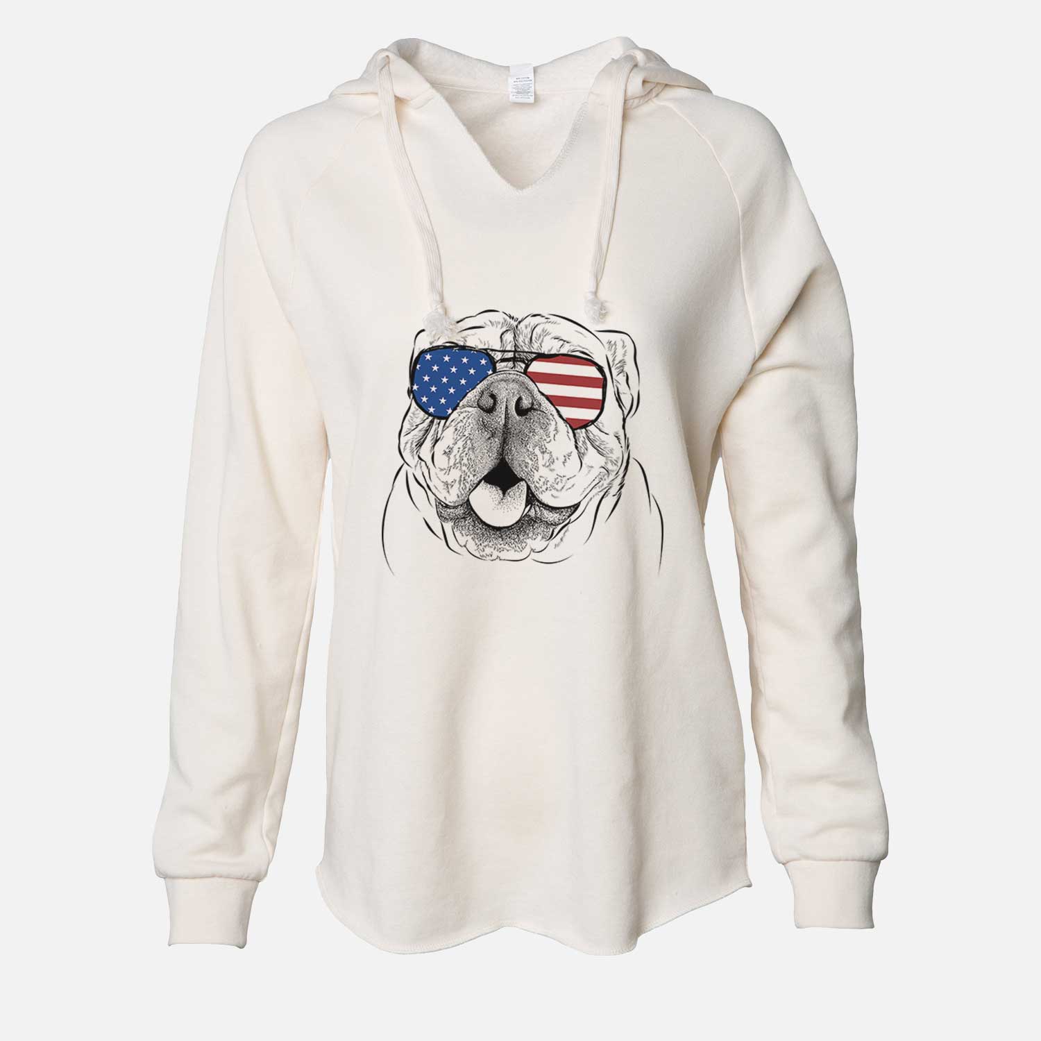 USA Louie the English Bulldog - Cali Wave Hooded Sweatshirt