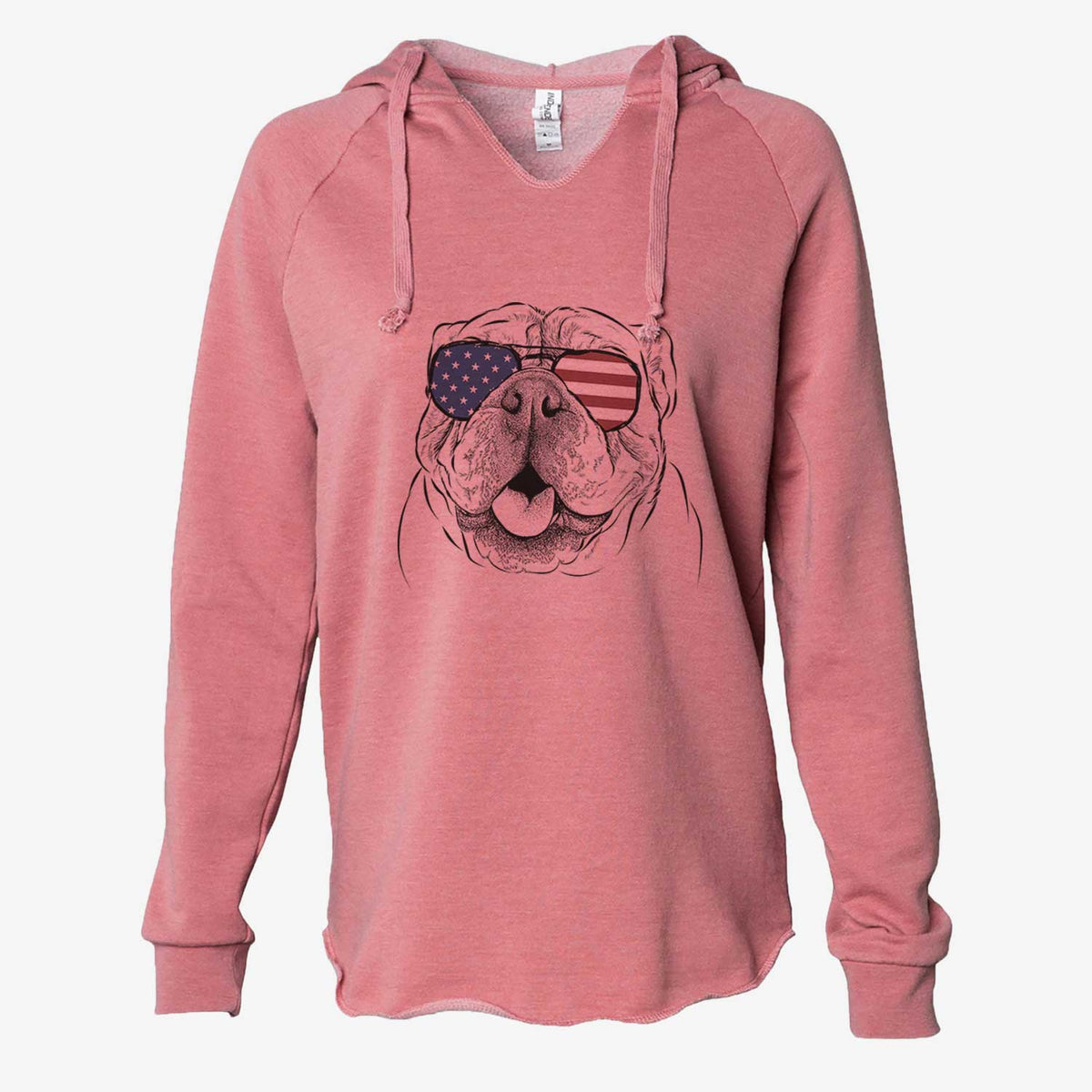 USA Louie the English Bulldog - Cali Wave Hooded Sweatshirt