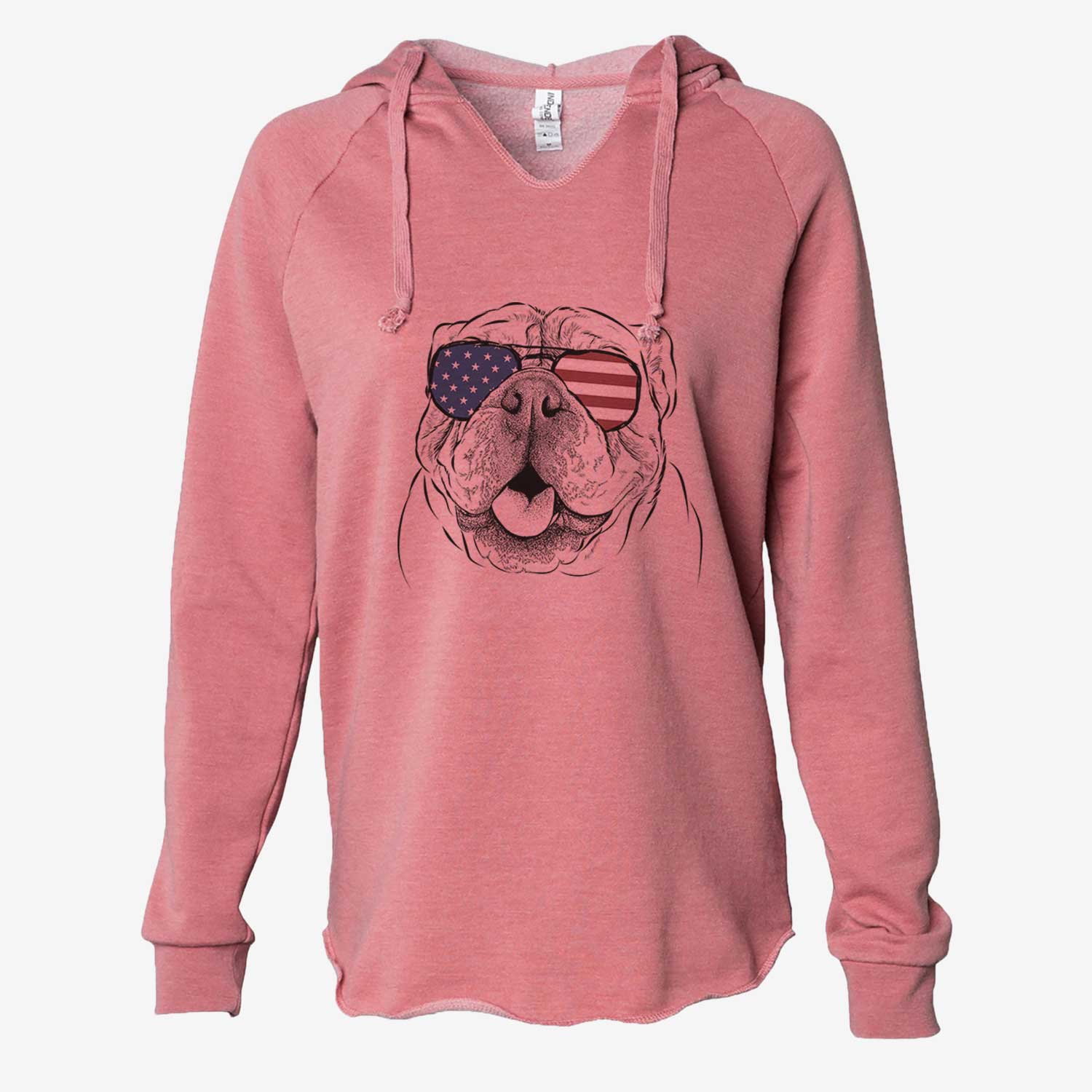 USA Louie the English Bulldog - Cali Wave Hooded Sweatshirt