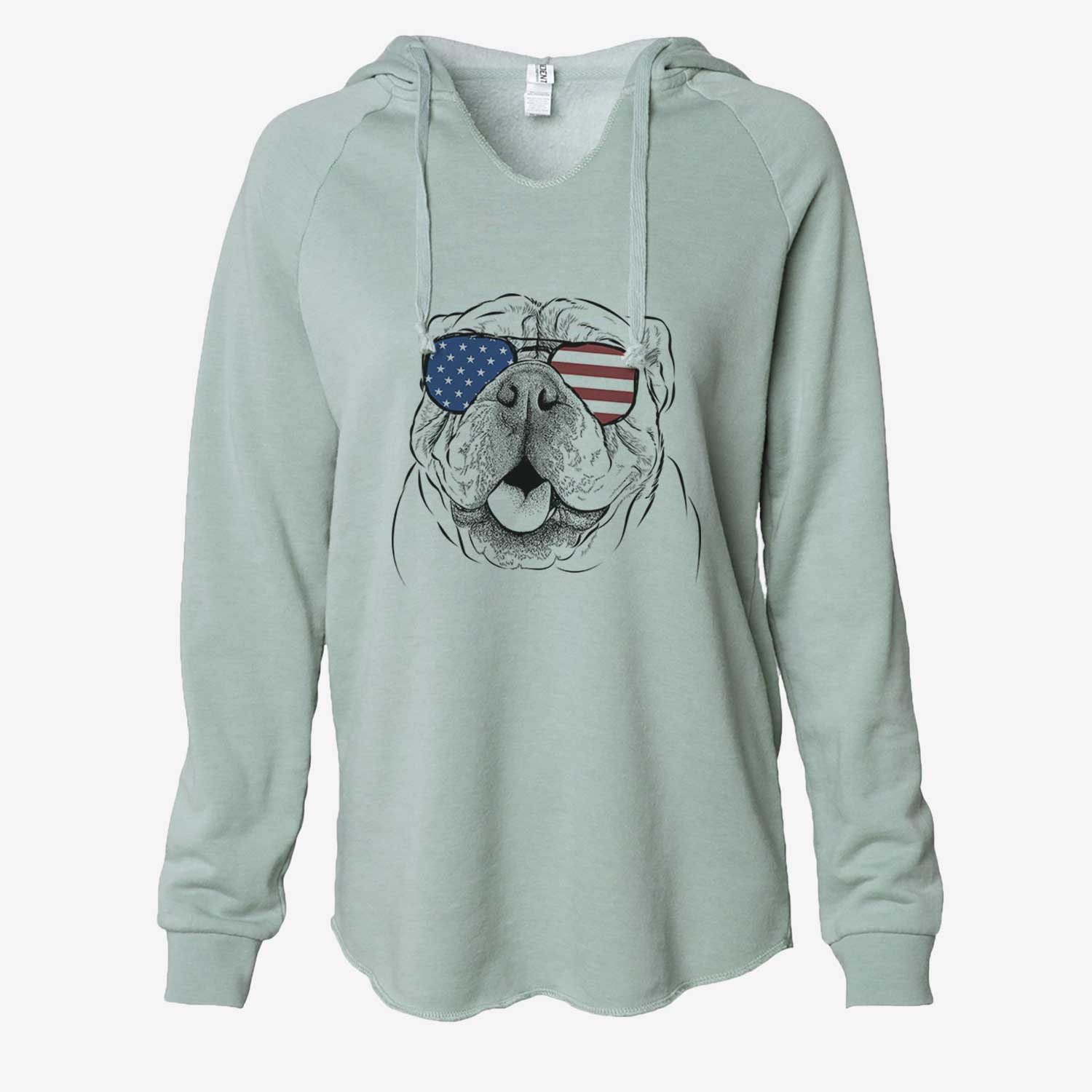 USA Louie the English Bulldog - Cali Wave Hooded Sweatshirt