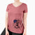 USA Louie the English Bulldog - Women's Perfect V-neck Shirt