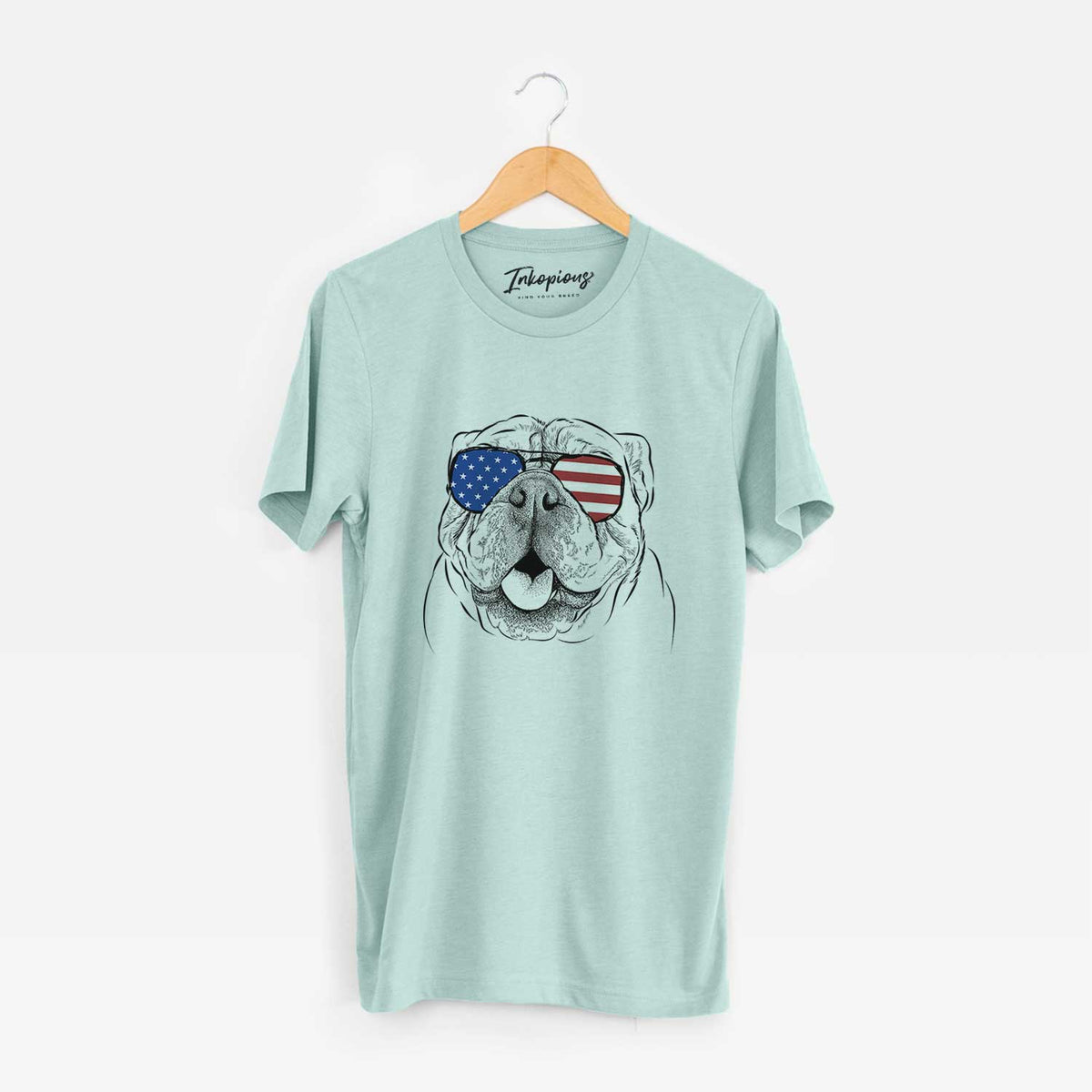 USA Louie the English Bulldog - Unisex Crewneck