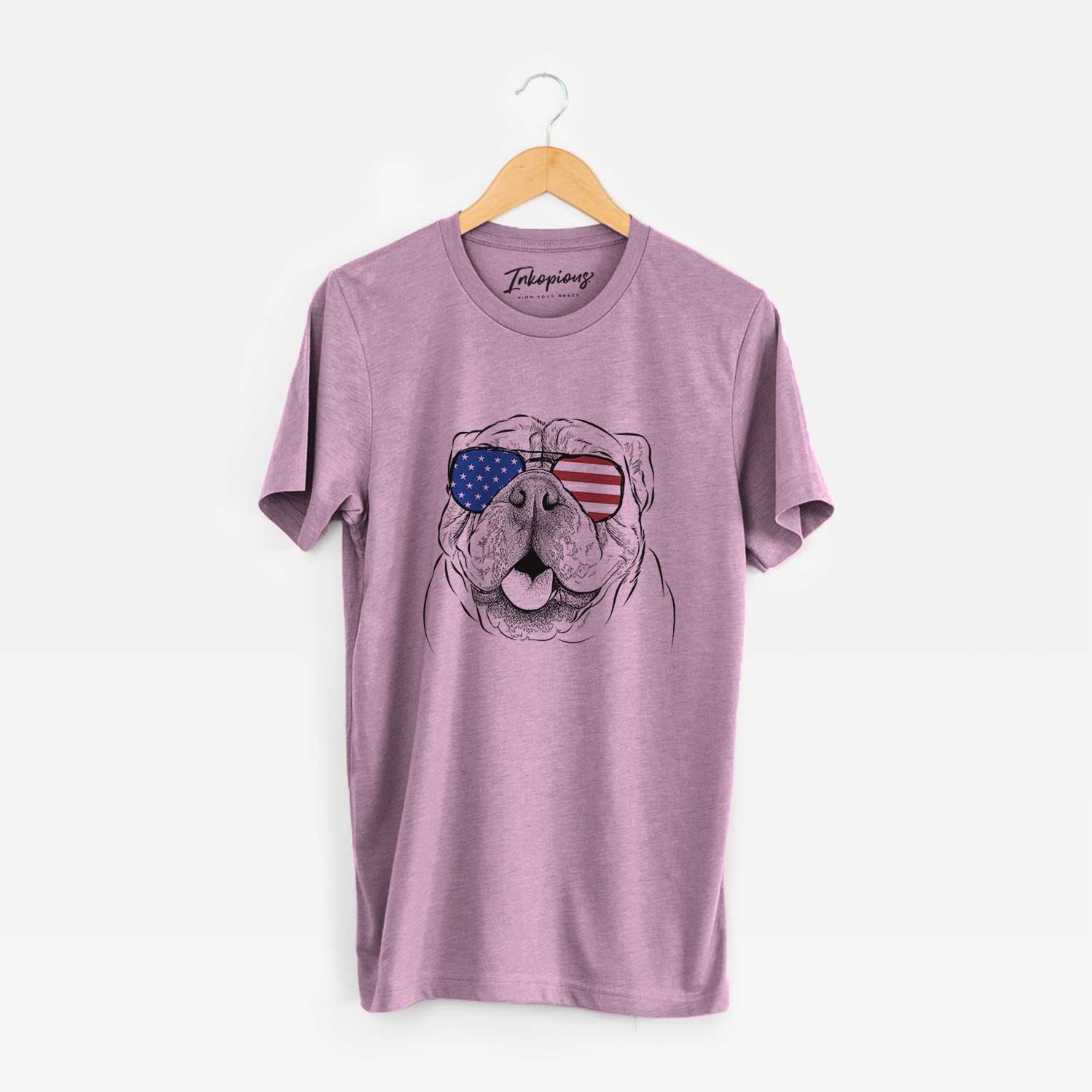 USA Louie the English Bulldog - Unisex Crewneck