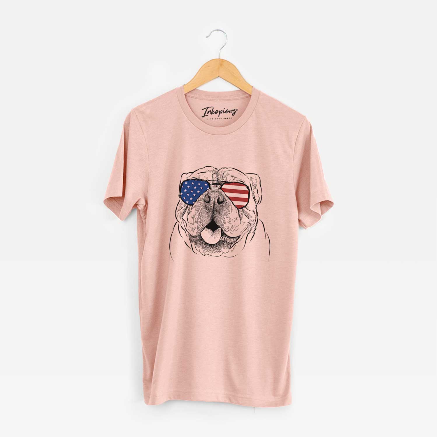 USA Louie the English Bulldog - Unisex Crewneck