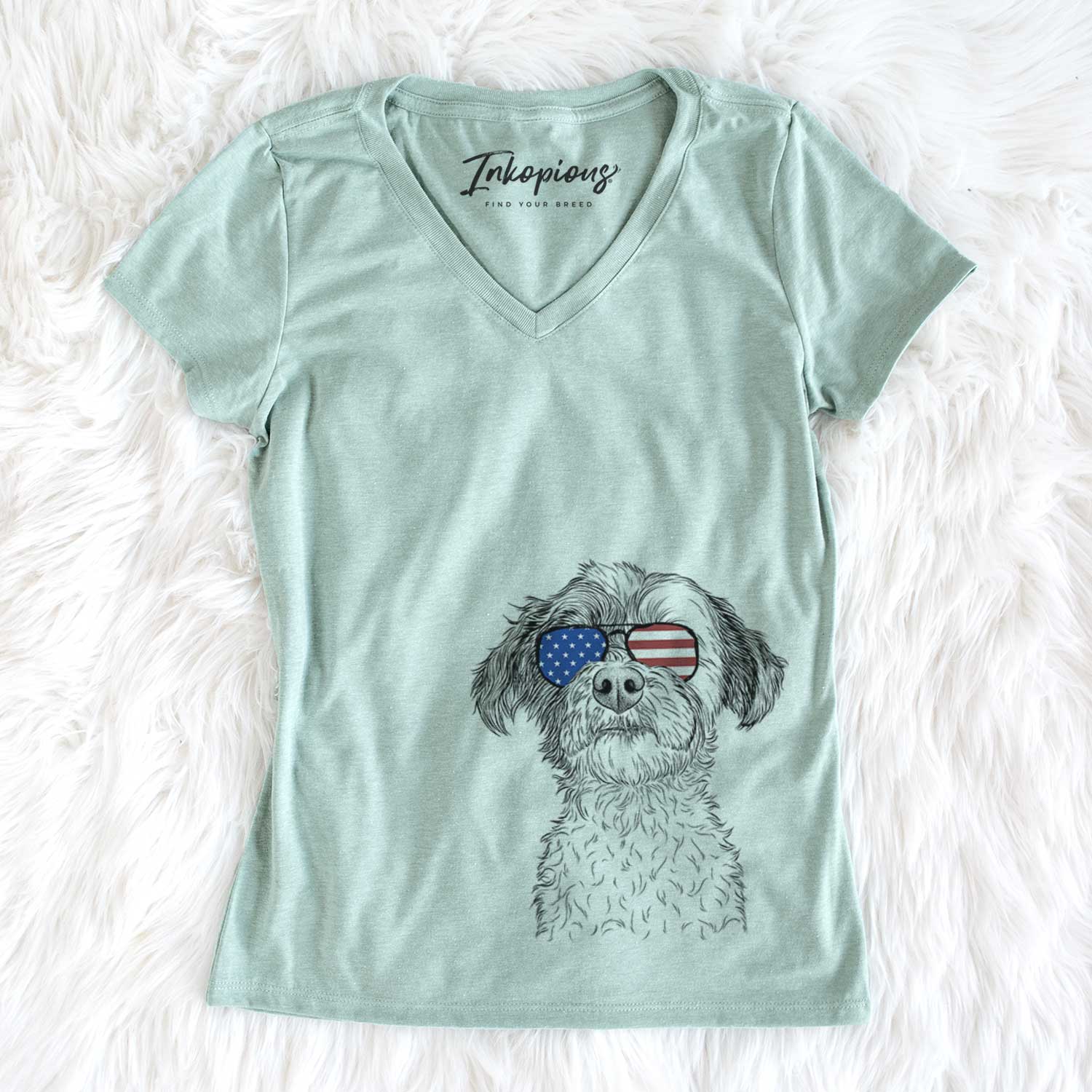 USA Louise the Havanese - Women's Perfect V-neck Shirt