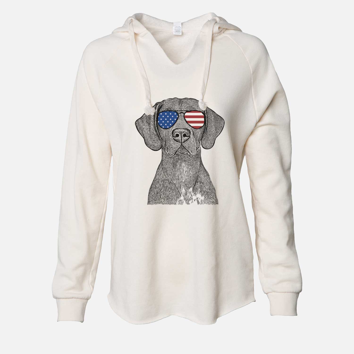 USA Lucifer the German Shorthaired Pointer - Cali Wave Hooded Sweatshirt