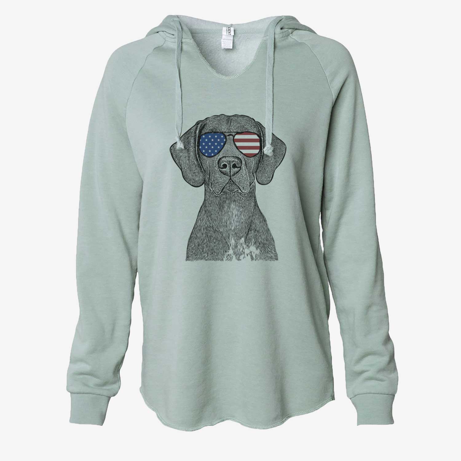 USA Lucifer the German Shorthaired Pointer - Cali Wave Hooded Sweatshirt