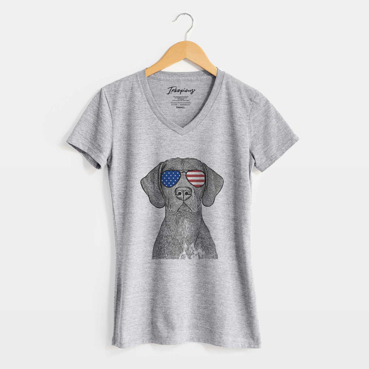 USA Lucifer the German Shorthaired Pointer - Women&#39;s Perfect V-neck Shirt