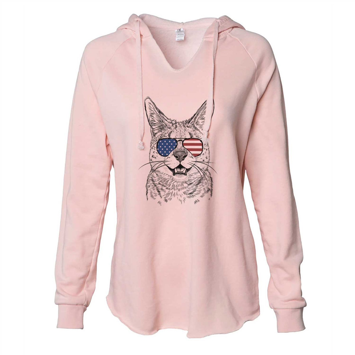 USA Lucky the Serval Cat - Cali Wave Hooded Sweatshirt